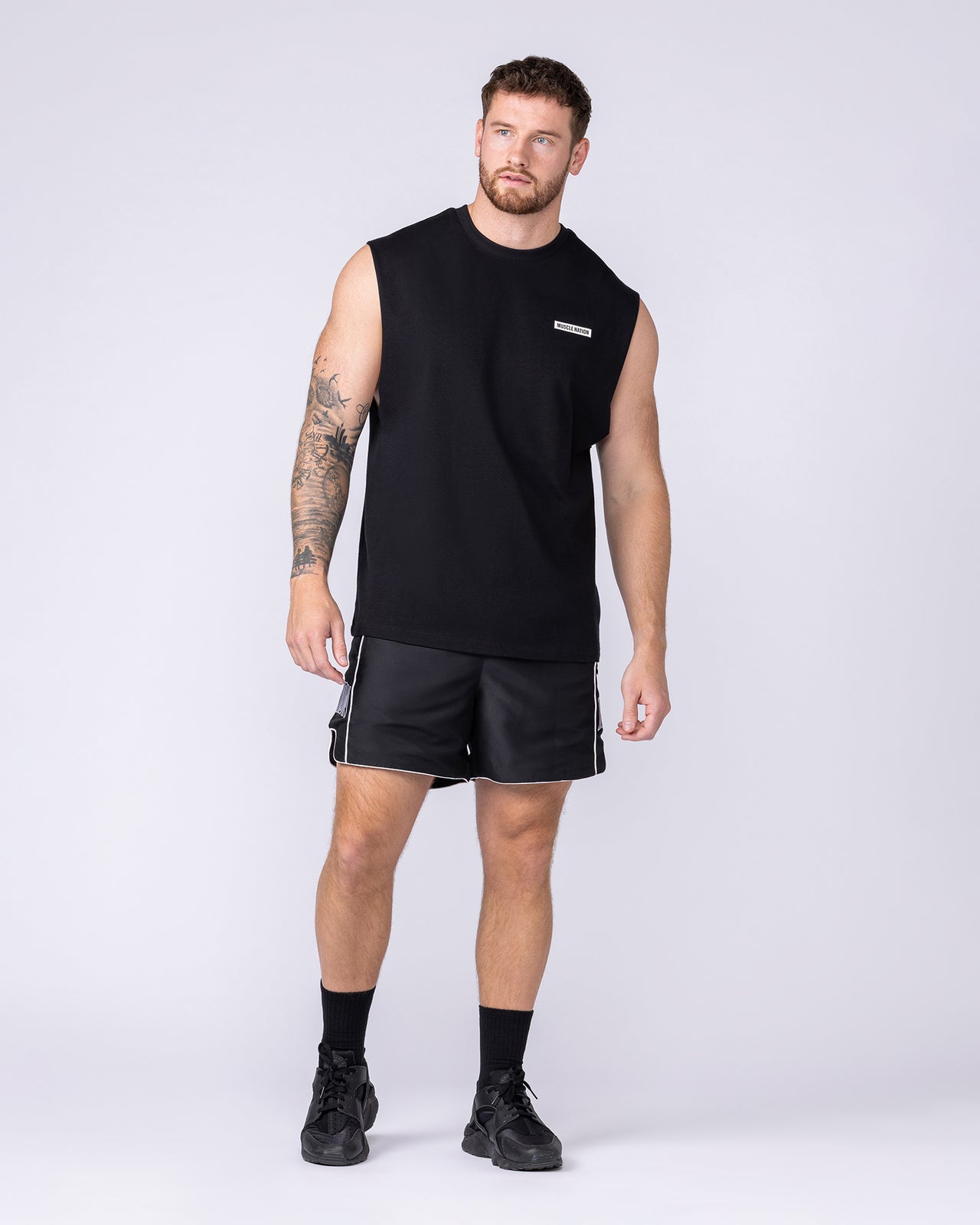 Athletic Division Muscle Tank - Black-Singlets & Tanks-S-1125221BLK-S-MNAPPRL47280-5-Muscle Nation