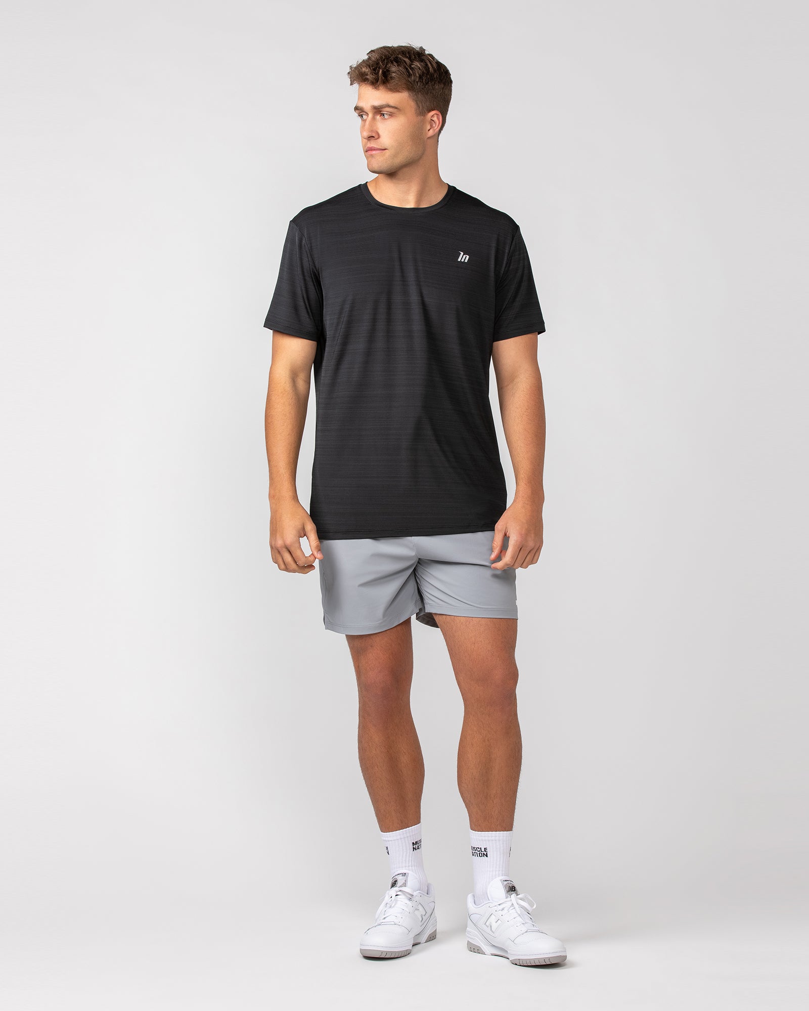 MN Active Running Tee - Black-Tops-S-082439BLK-S-MNAPPRL32600-6-Muscle Nation