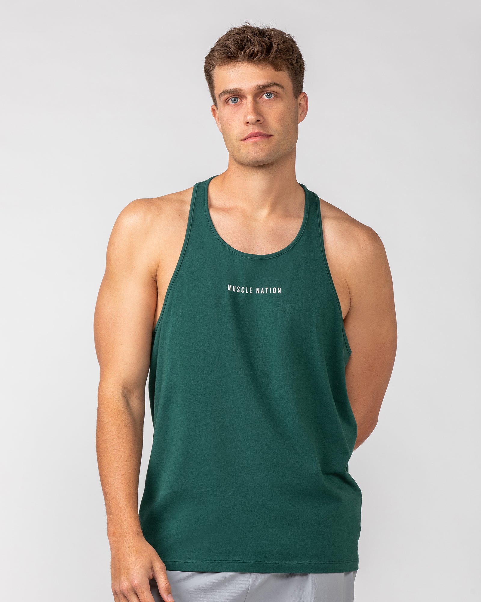 Infinite Y-Back Singlet - Pine-Singlets & Tanks-S-082433PINE-S-MNAPPRL32565-2-Muscle Nation