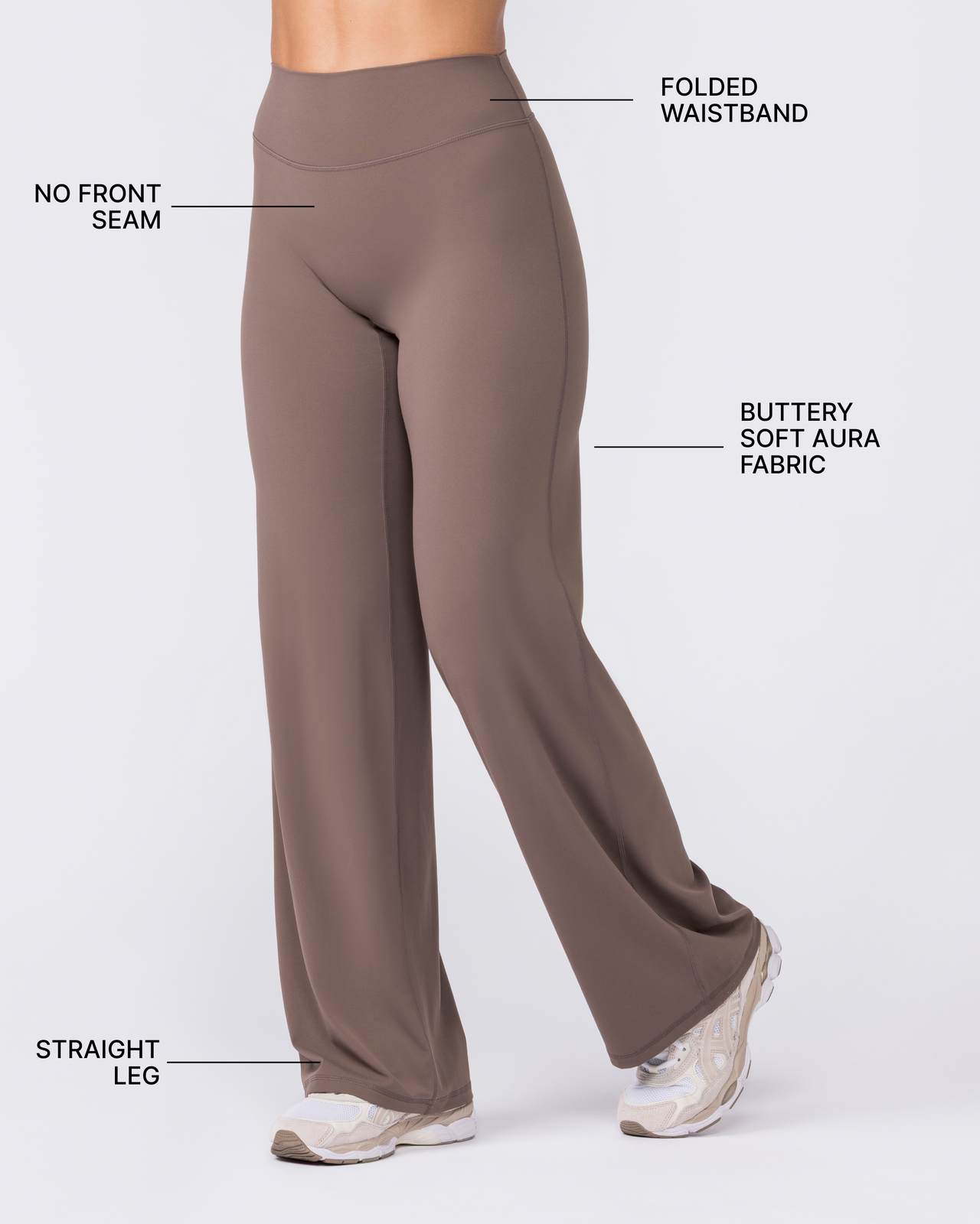 Aura Straight Leg Leggings Tall - Taupe-Leggings-XXS-032657TTAUPE-XXS-MNAPPRL51596-2-Muscle Nation