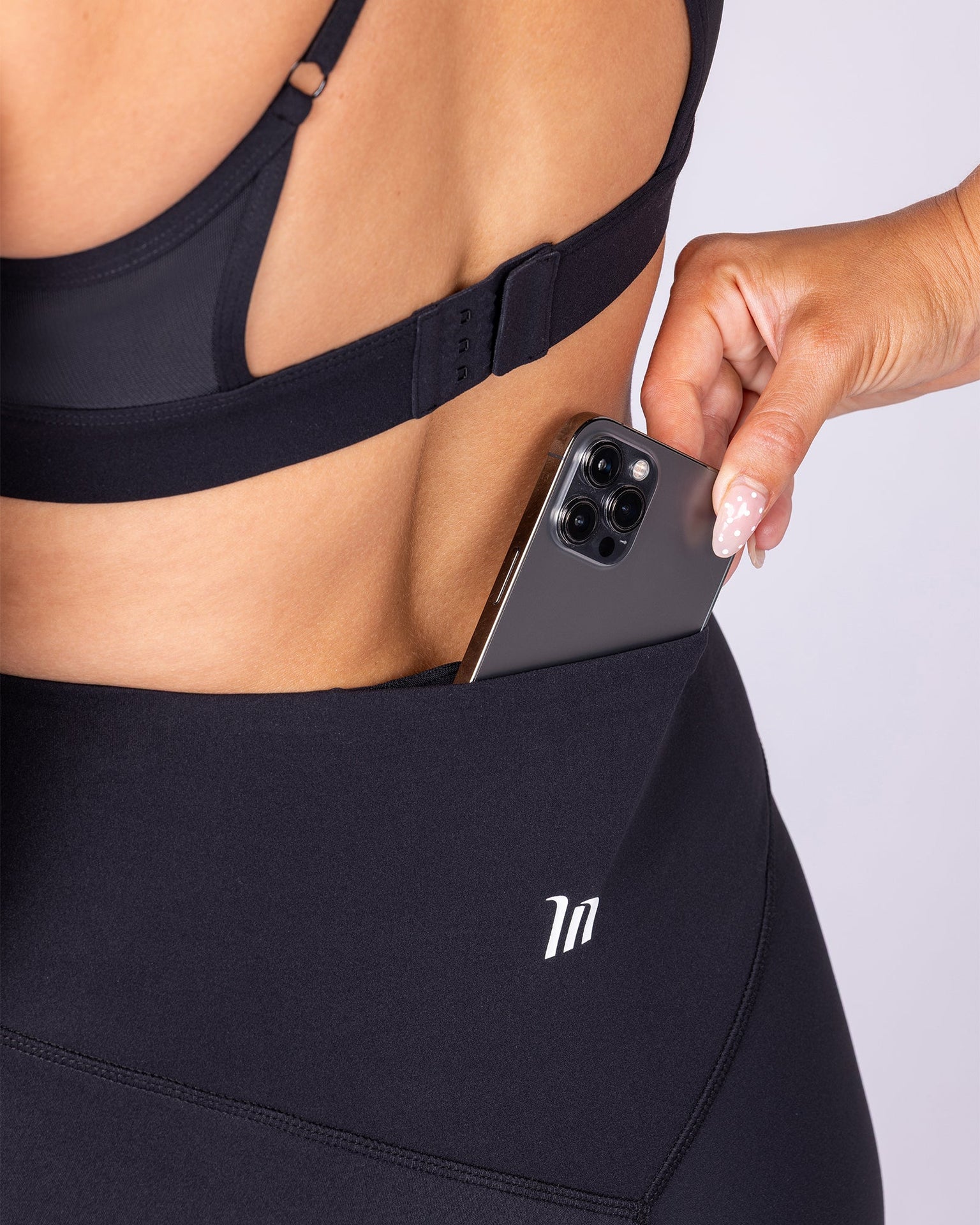 Aura Back Pocket Ankle Length Leggings - Black-Leggings-XXS-1125123BLK-XXS-MNAPPRL45482-2-Muscle Nation