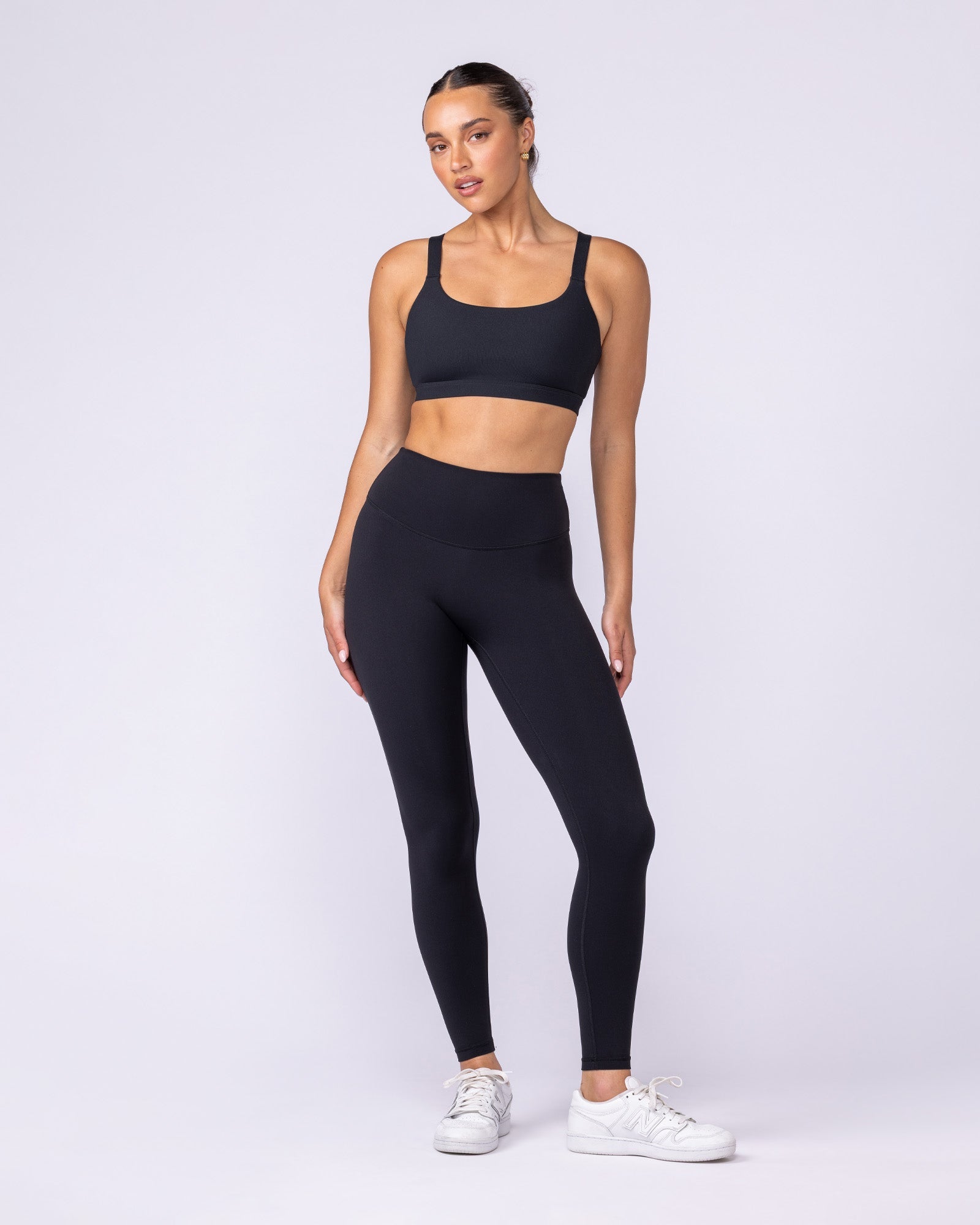 Aura Back Pocket Ankle Length Leggings - Black-Leggings-XXS-1125123BLK-XXS-MNAPPRL45482-6-Muscle Nation