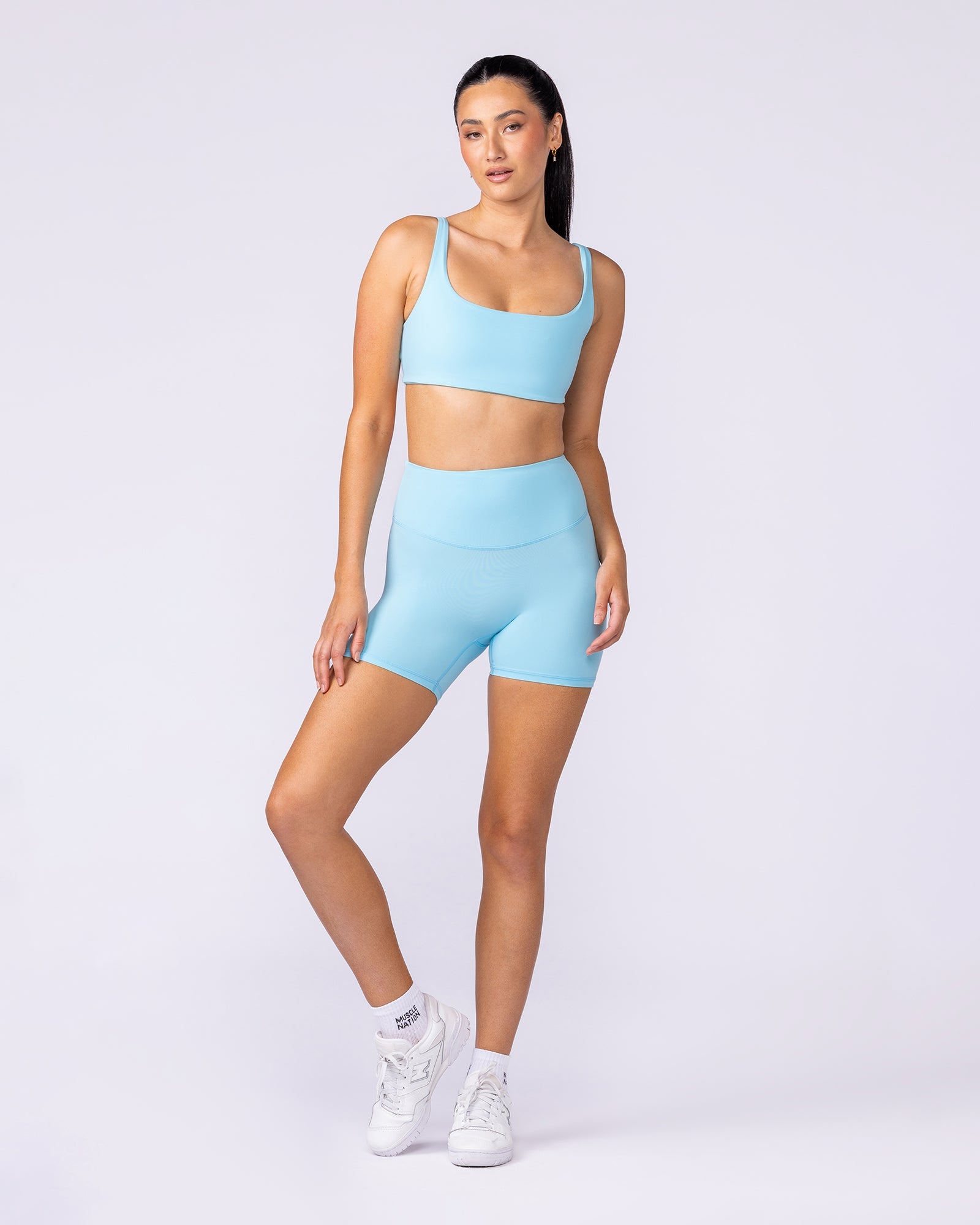 Aura Back Pocket Midway Shorts - Lagoon-Shorts-XXS-1125119LGN-XXS-MNAPPRL45572-6-Muscle Nation