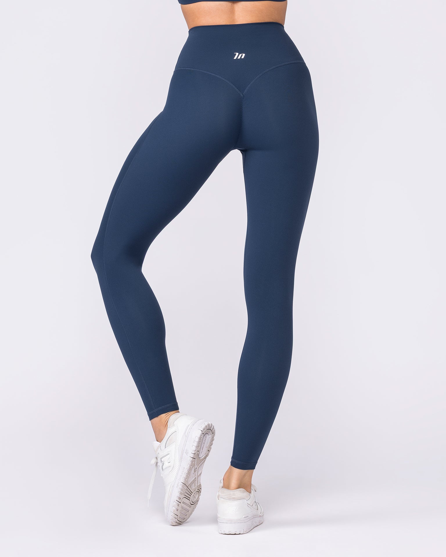 Aura Peachy High Invisible Scrunch Ankle Leggings - Navy-Leggings-XXS-032606NAVY-XXS-MNAPPRL48888-7-Muscle Nation