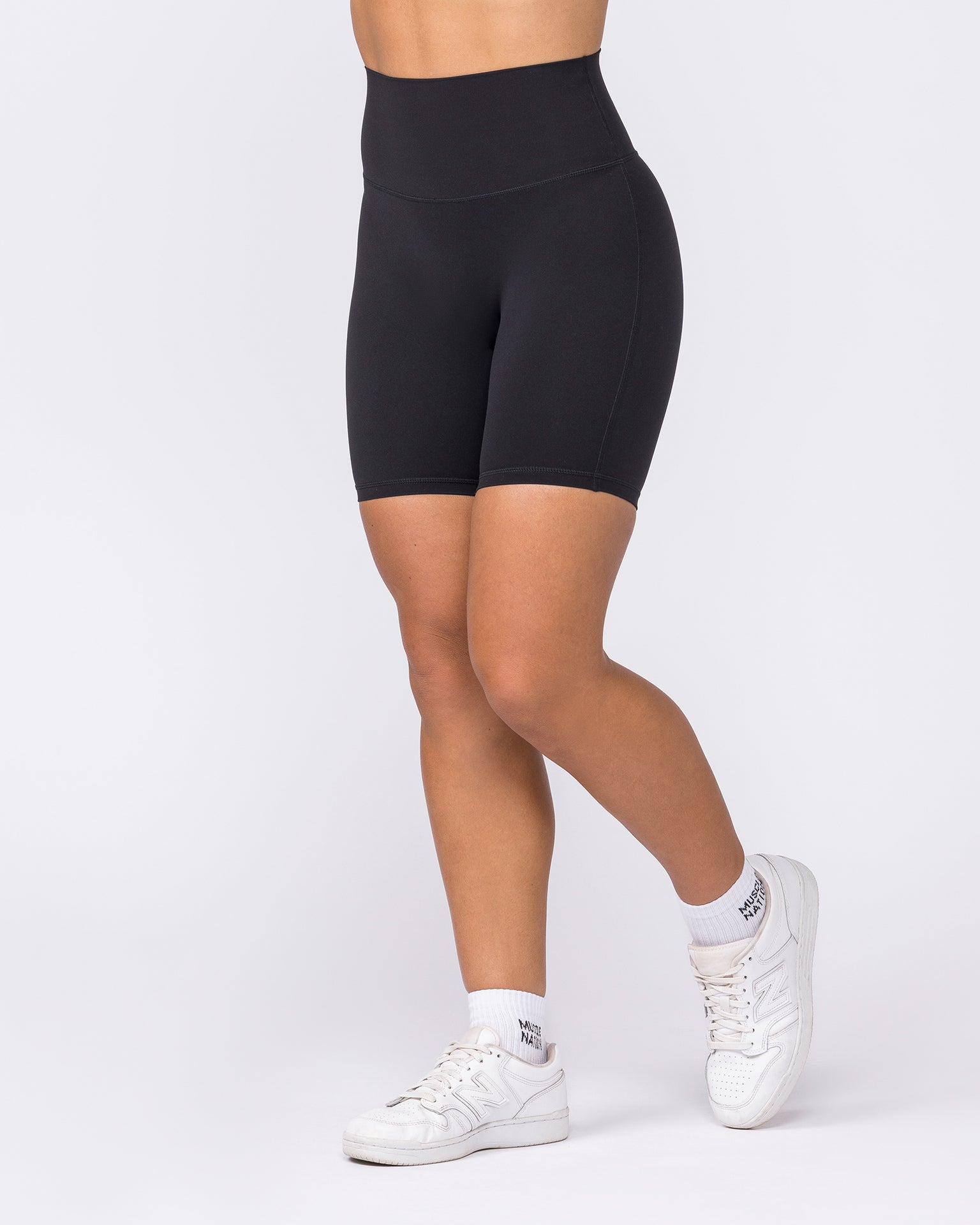 Aura Peachy High Invisible Scrunch Bike Shorts - Black-Shorts-XXS-032604BLK-XXS-MNAPPRL48915-4-Muscle Nation