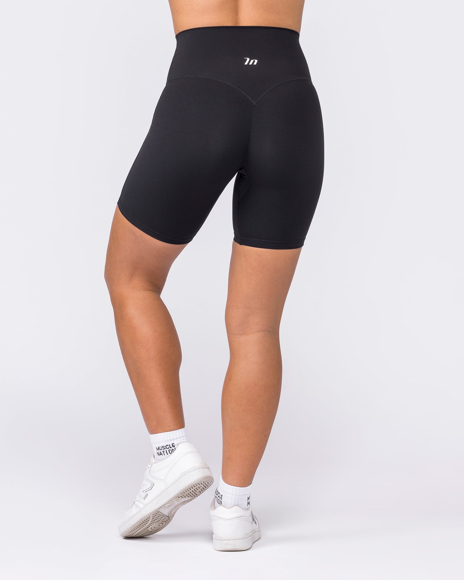 Aura Peachy High Invisible Scrunch Bike Shorts - Black-Shorts-XXS-032604BLK-XXS-MNAPPRL48915-5-Muscle Nation