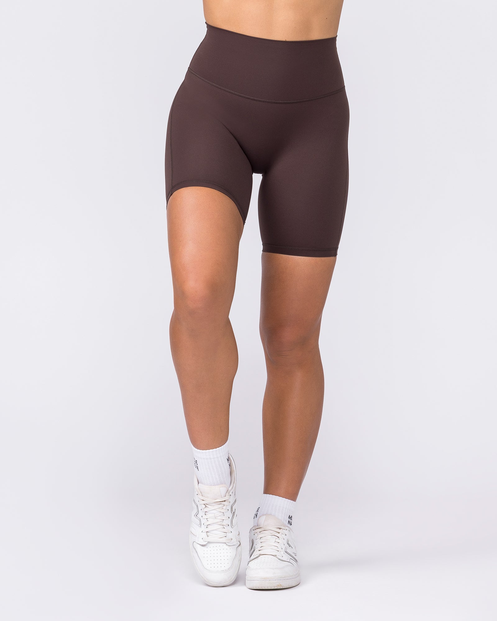 Aura Peachy High Invisible Scrunch Bike Shorts - Cocoa-Shorts-XXS-032604COCOA-XXS-MNAPPRL48942-4-Muscle Nation