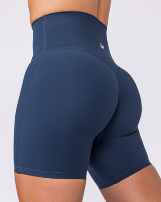 Aura Peachy High Invisible Scrunch Bike Shorts - Navy-Shorts-XXS-032604NAVY-XXS-MNAPPRL48924-1-Muscle Nation