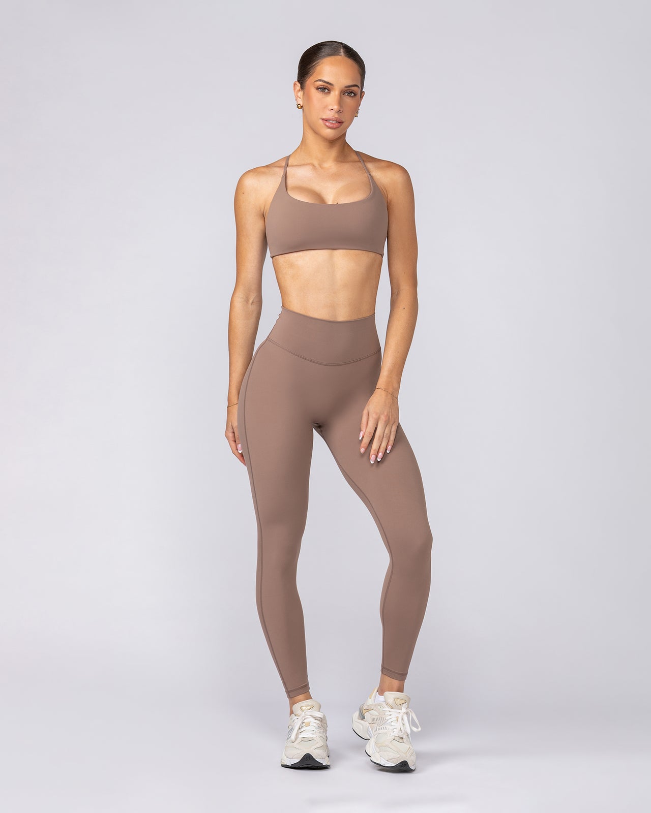 Aura Peachy Invisible Scrunch Ankle Leggings - Cookie-Leggings-XXS-082507CKE-XXS-MNAPPRL43777-7-Muscle Nation