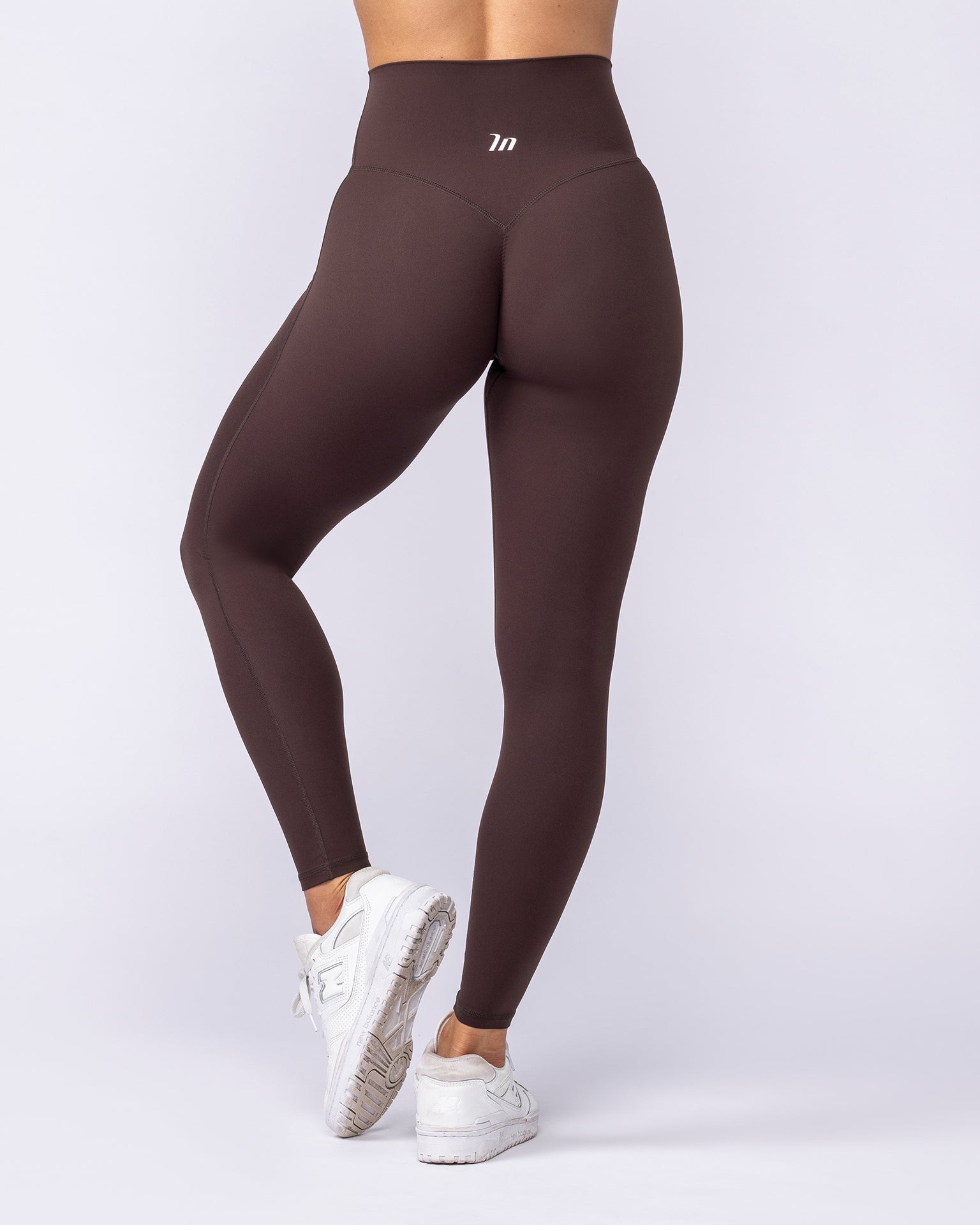 Aura Peachy High Invisible Scrunch Ankle Leggings - Cocoa