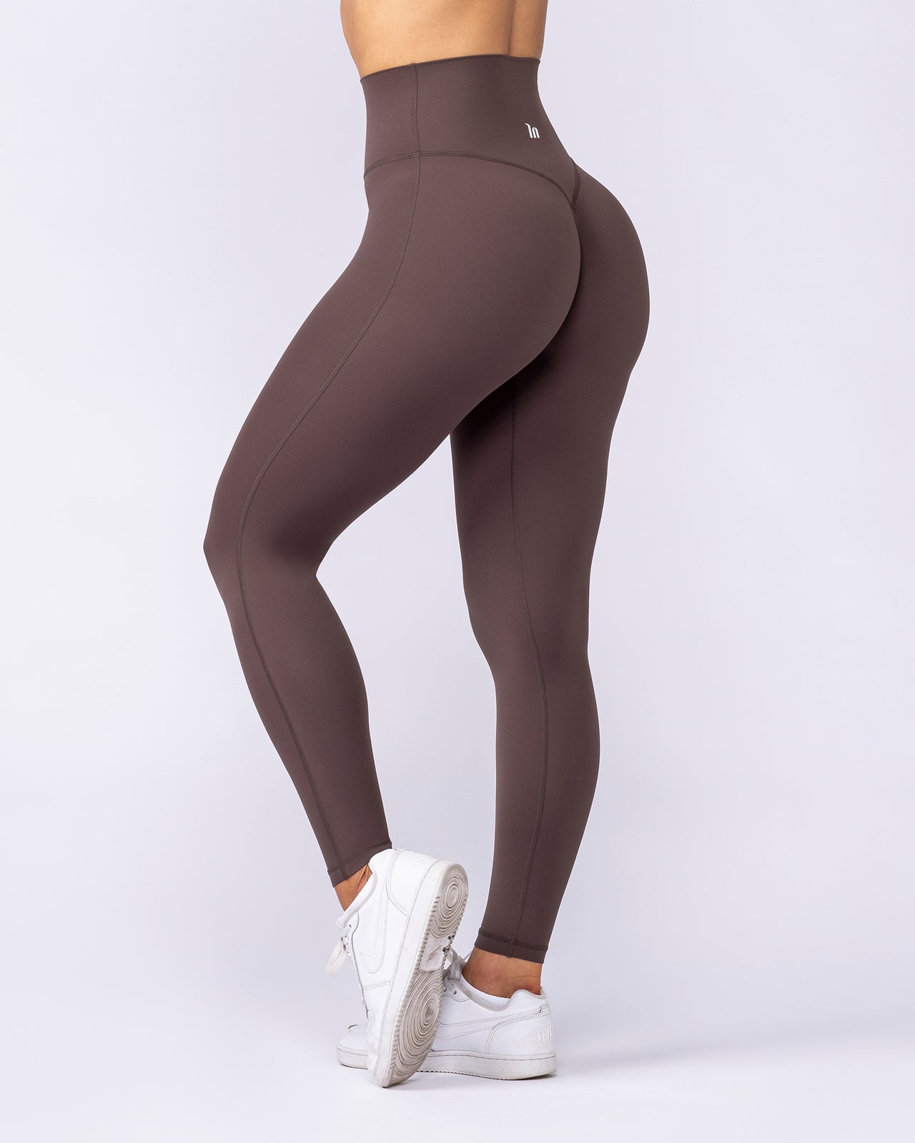 Aura Peachy High Invisible Scrunch Ankle Leggings - Cola