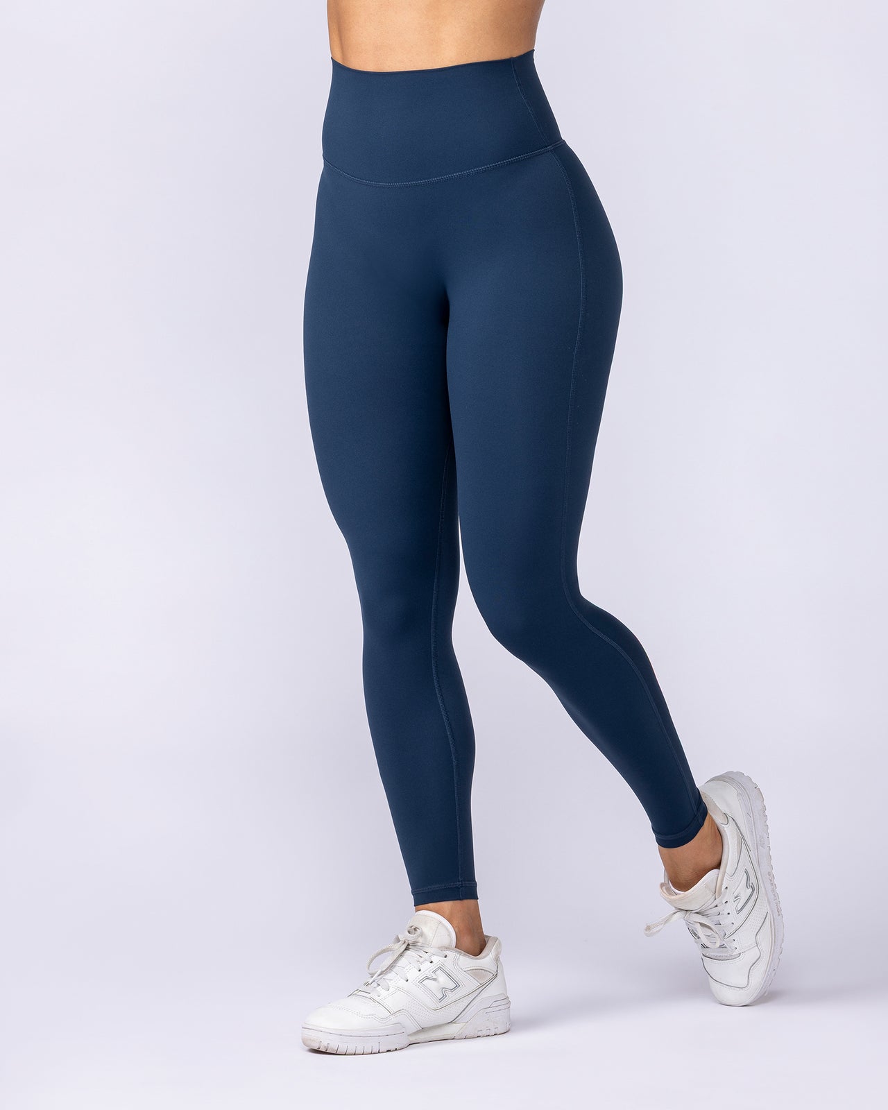 Aura Peachy High Invisible Scrunch Ankle Leggings - Navy