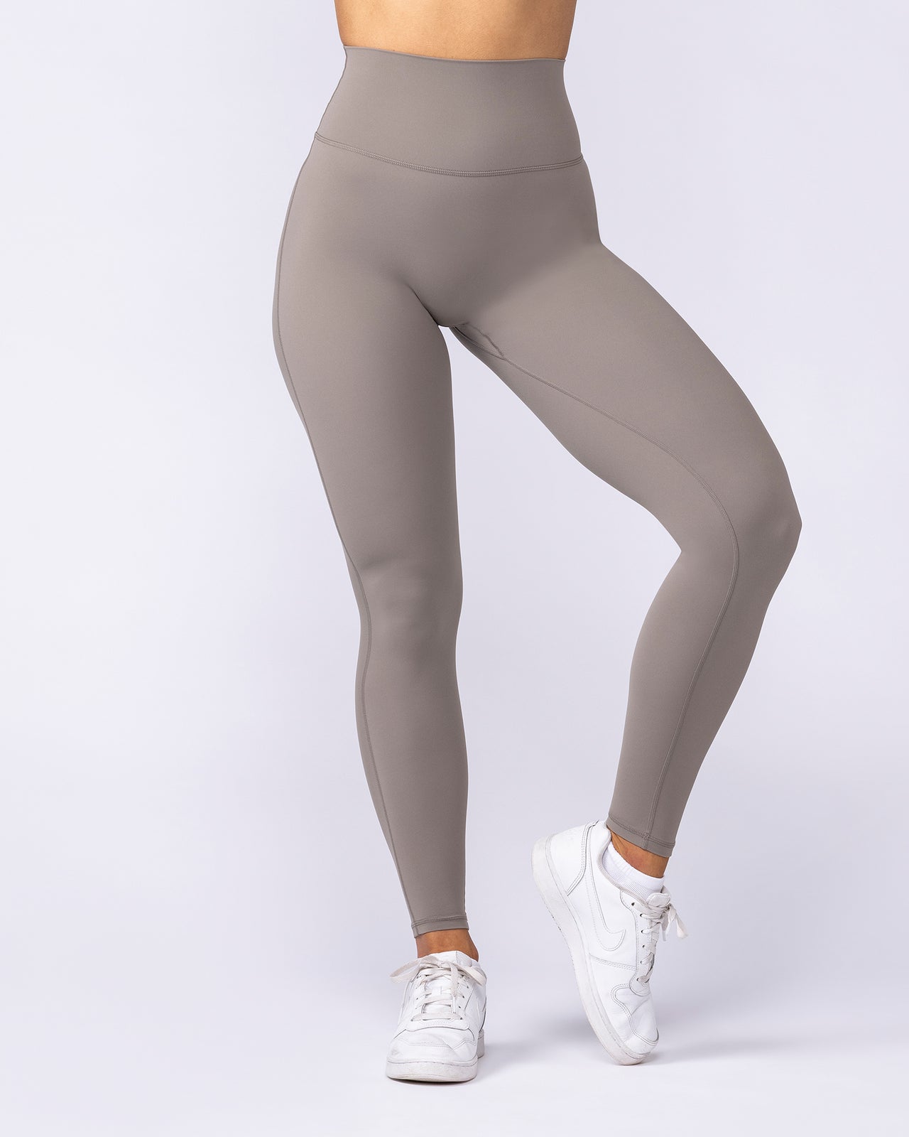Aura Peachy High Invisible Scrunch Ankle Leggings - Oat