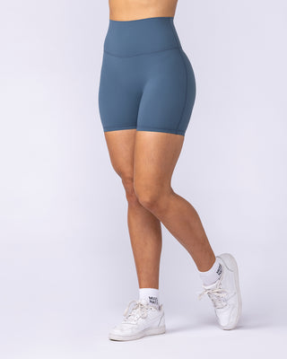 Aura Peachy High Invisible Scrunch Bike Shorts - Sapphire