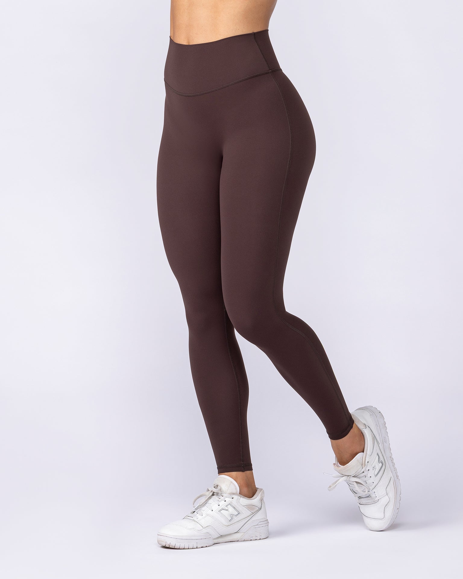 Aura Peachy Invisible Scrunch Ankle Leggings - Cocoa