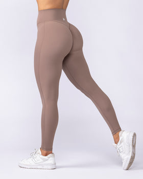 Aura Peachy Invisible Scrunch Ankle Leggings - Cookie