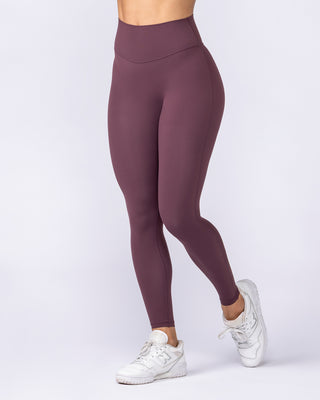 Aura Peachy Invisible Scrunch Ankle Leggings - Dark Cherry
