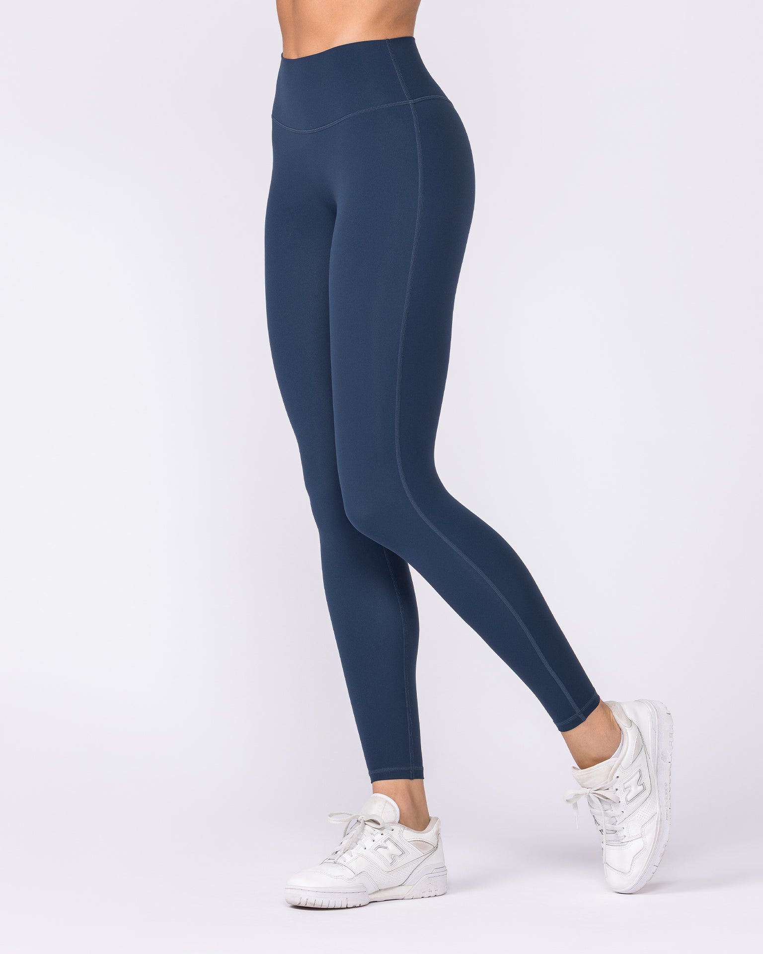 Aura Peachy Invisible Scrunch Ankle Leggings - Navy-Leggings-XXS-032605NAVY-XXS-MNAPPRL49077-2-Muscle Nation