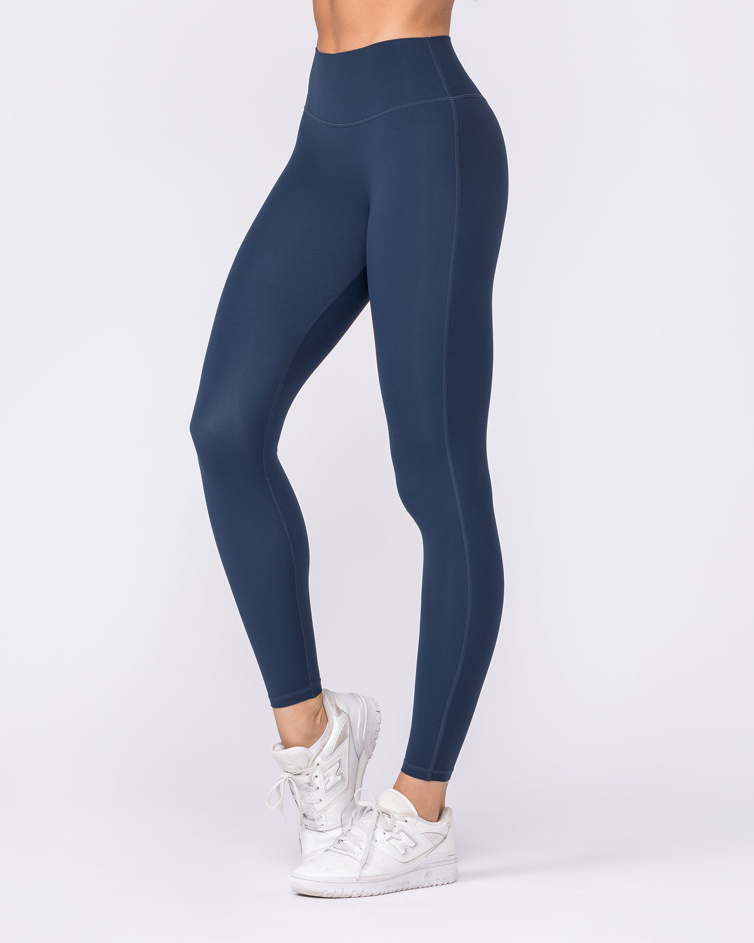 Aura Peachy Invisible Scrunch Ankle Leggings - Navy-Leggings-XXS-032605NAVY-XXS-MNAPPRL49077-4-Muscle Nation