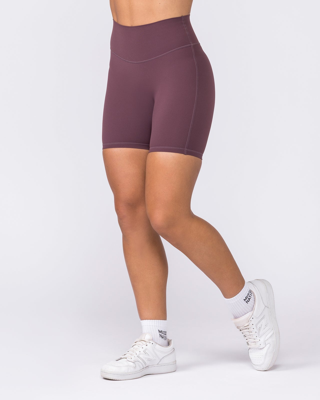Aura Peachy Invisible Scrunch Bike Shorts - Dark Cherry-Shorts-XXS-032603DKCHRY-XXS-MNAPPRL49032-2-Muscle Nation