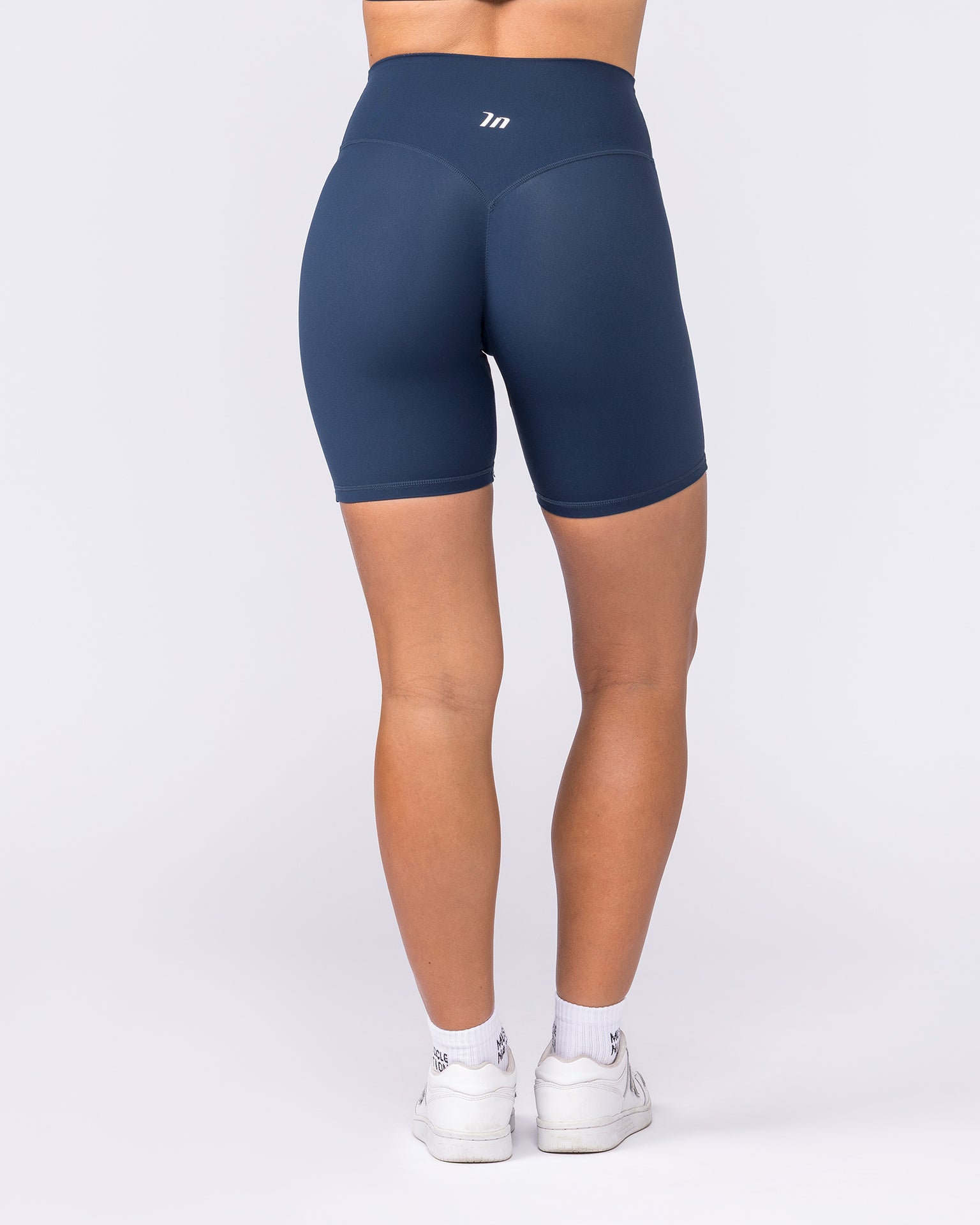 Aura Peachy Invisible Scrunch Bike Shorts - Navy-Shorts-XXS-032603NAVY-XXS-MNAPPRL49041-6-Muscle Nation