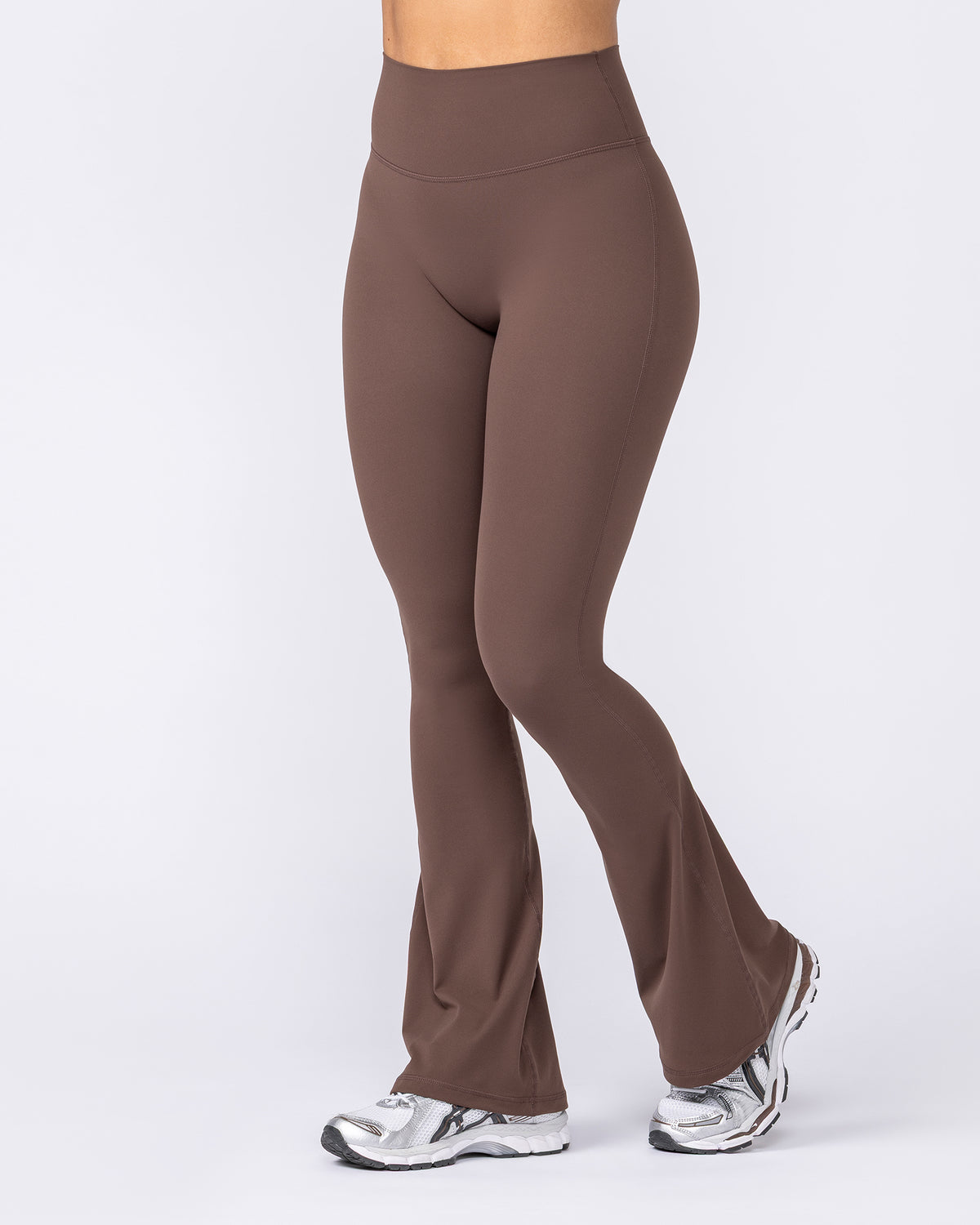 Aura Peachy Invisible Scrunch Flare Leggings Regular - Chestnut