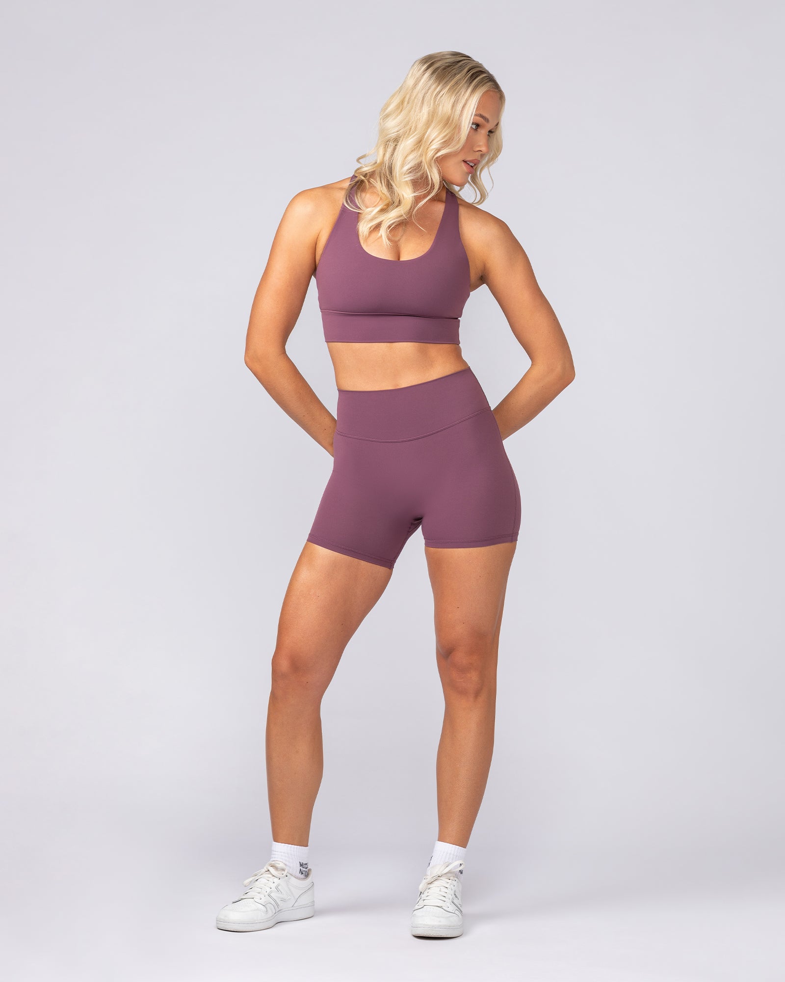 Aura Peachy Invisible Scrunch Midway Shorts - Acai-Shorts-XXS-082505ACAI-XXS-MNAPPRL43732-7-Muscle Nation