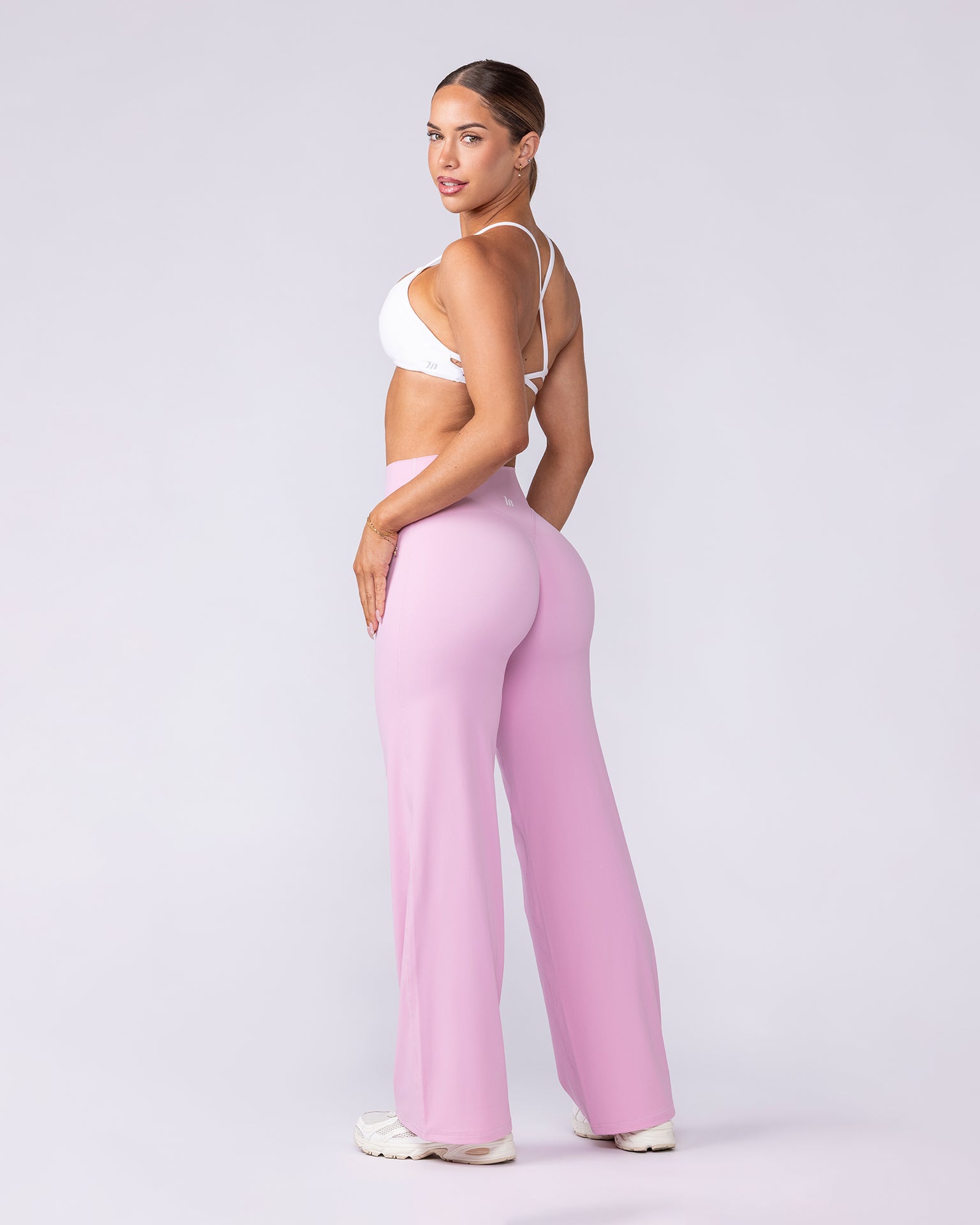 Aura Straight Leg Leggings Short - Vintage Pink
