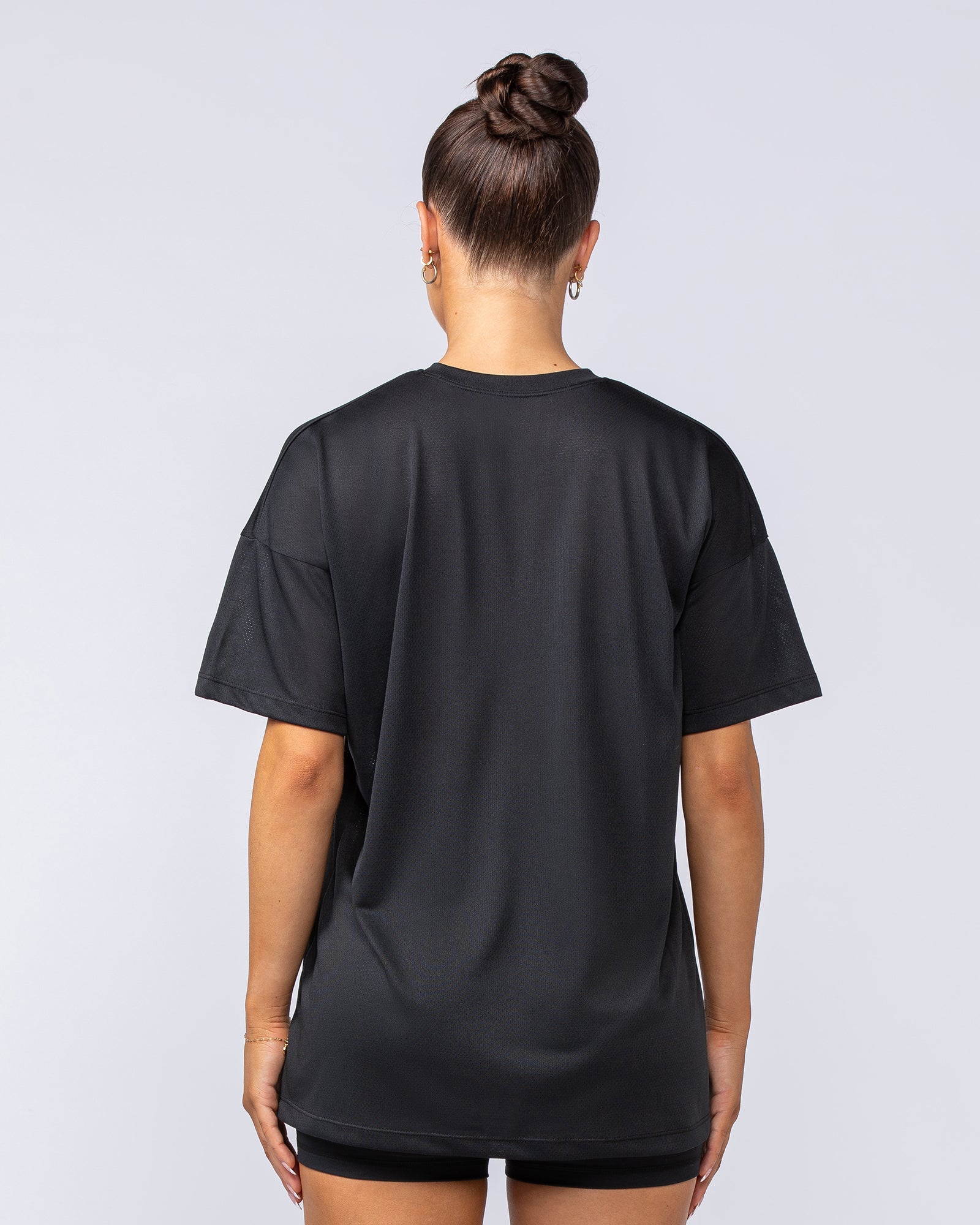 Womens Relaxed Training Tee - Black-T-Shirts-XXS-1124206BLK-XXS-MNAPPRL34495-5-Muscle Nation