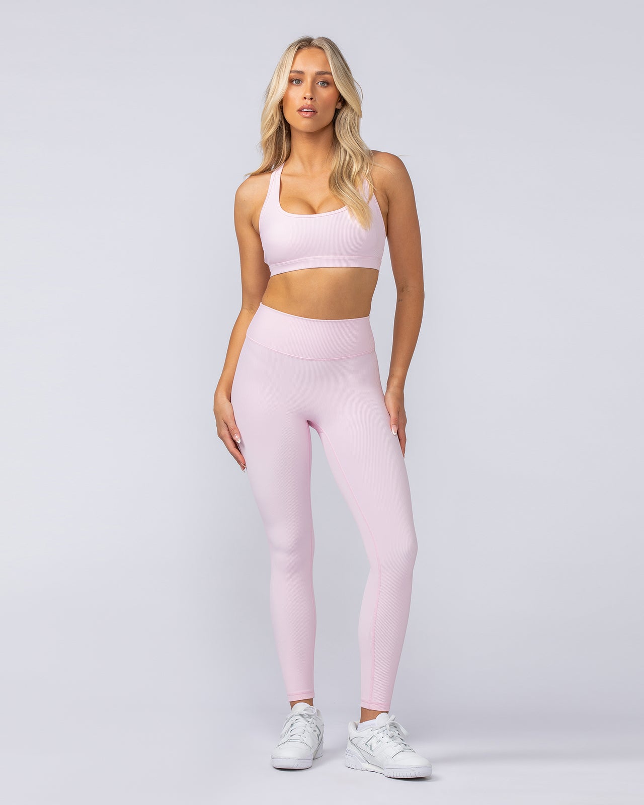 Drew Rib Bra - Baby Pink-Sports Bras-XXS-112499BPNK-XXS-MNAPPRL34009-6-Muscle Nation
