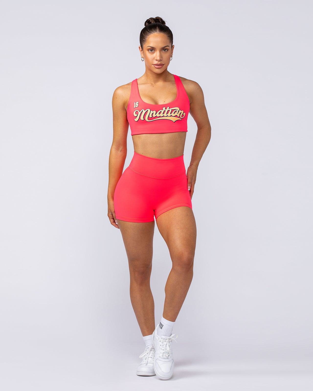 Instinct Scrunch Midway Shorts - Dragonfruit-Shorts-XXS-112457DRGFRU-XXS-MNAPPRL33784-6-Muscle Nation