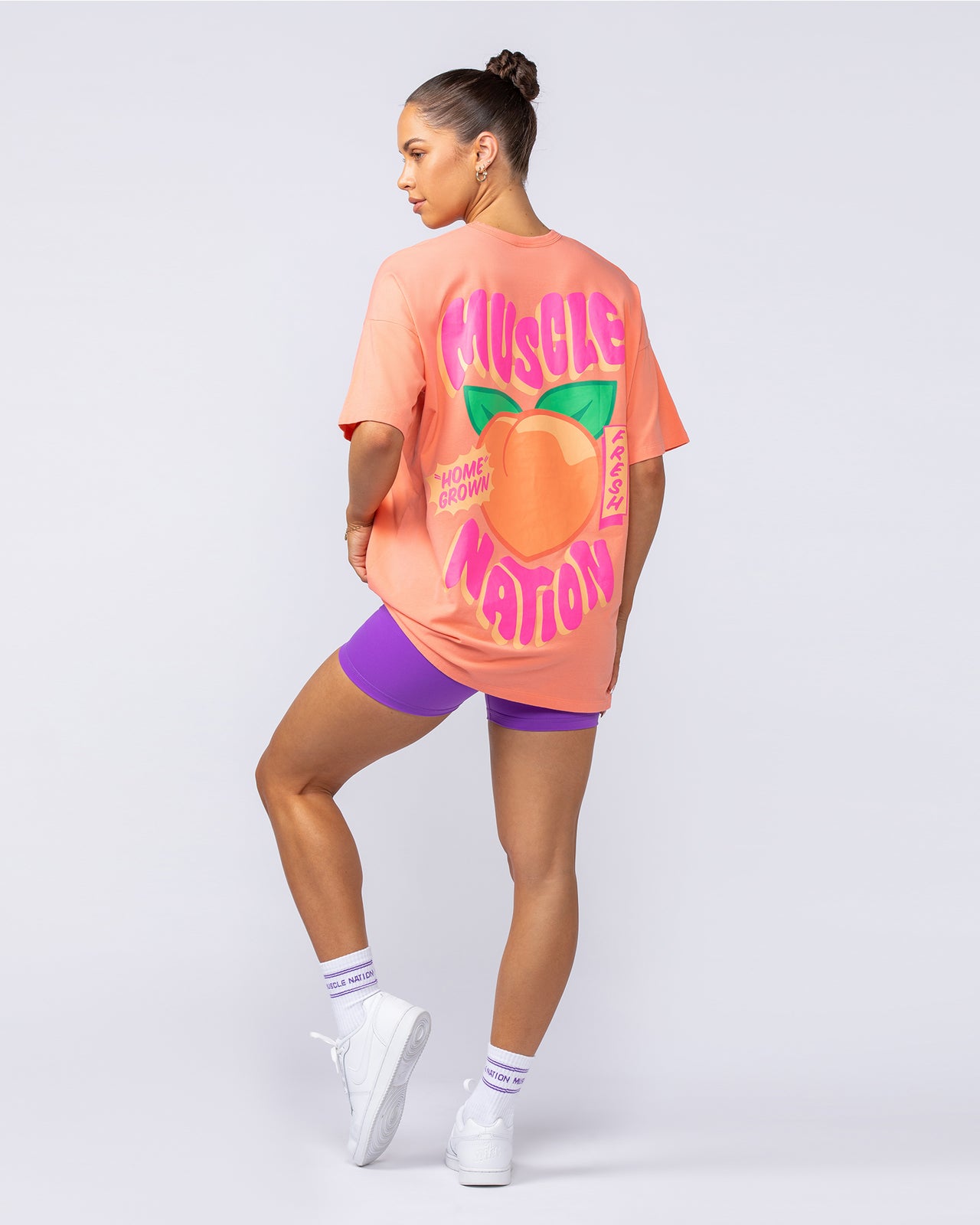 Peachy Oversized Tee - Peachy-T-Shirts-XXS-1124218PEACHY-XXS-MNAPPRL34847-7-Muscle Nation