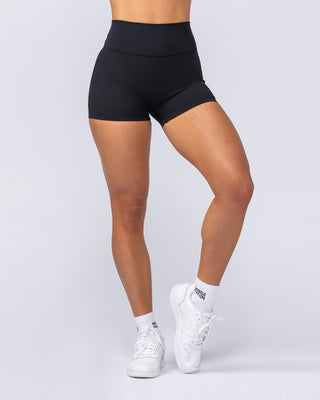 Signature Zero Rise Booty Shorts - Black-Shorts-XXS-112443BLK-XXS-MNAPPRL33451-2-Muscle Nation