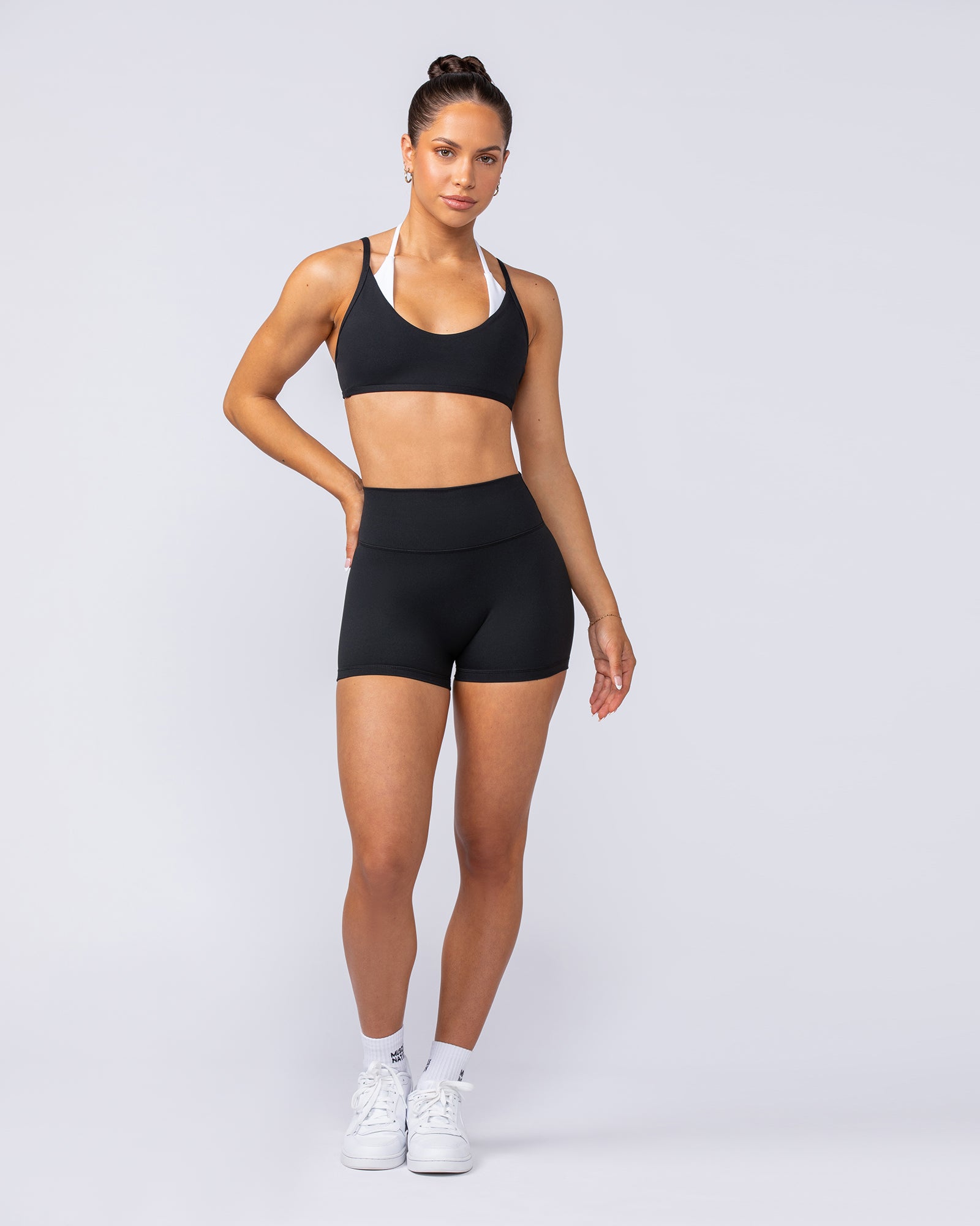 Signature Zero Rise Booty Shorts - Black-Shorts-XXS-112443BLK-XXS-MNAPPRL33451-6-Muscle Nation