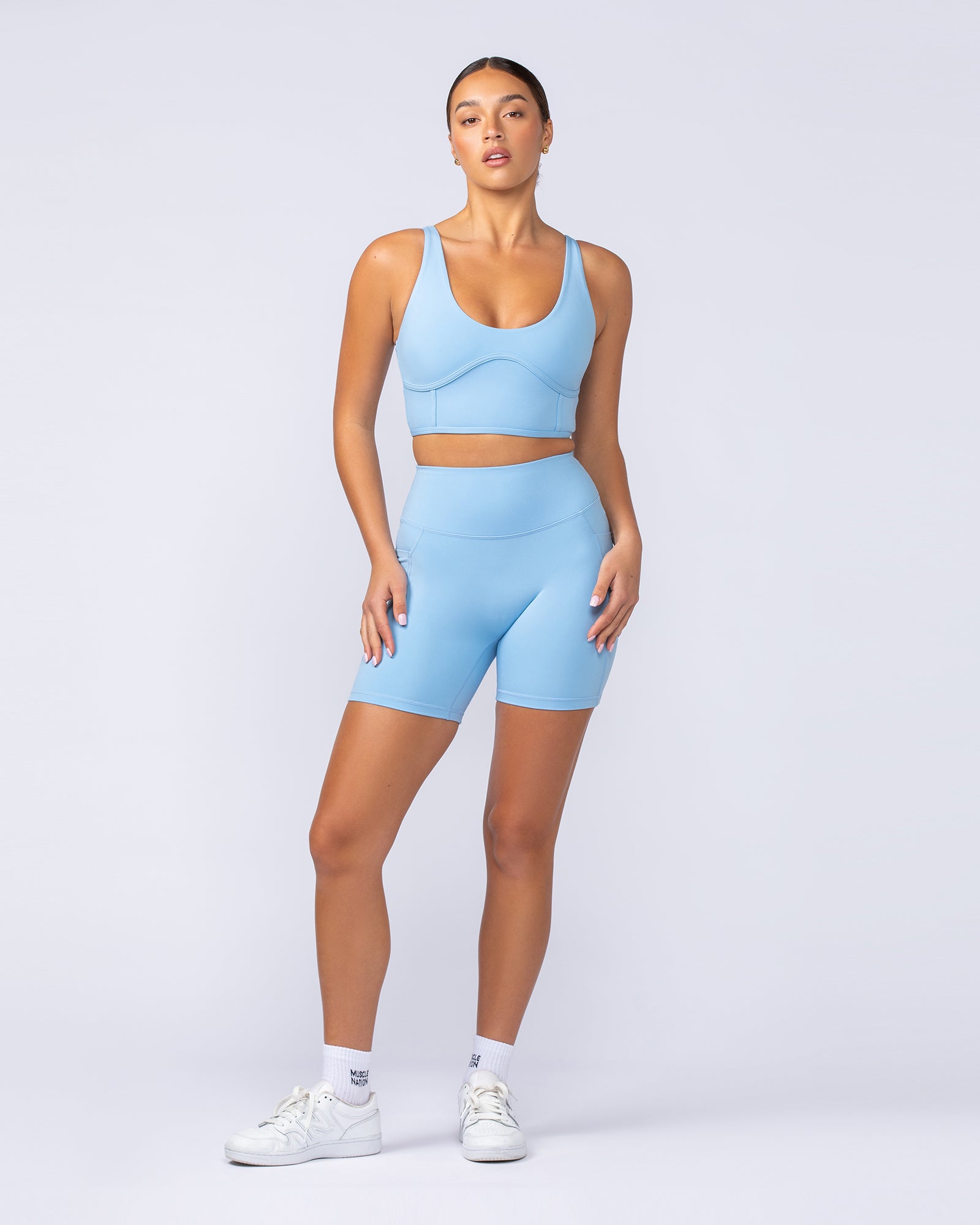 Limitless Longline Bra - Pacific Blue-Sports Bras-XXS-112401PACBLU-XXS-MNAPPRL32794-6-Muscle Nation