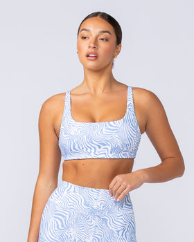 Fundamental Zebra Rib Bra - Pacific Blue Zebra-Sports Bras-XXS-112418PACBLZEB-XXS-MNAPPRL33163-1-Muscle Nation