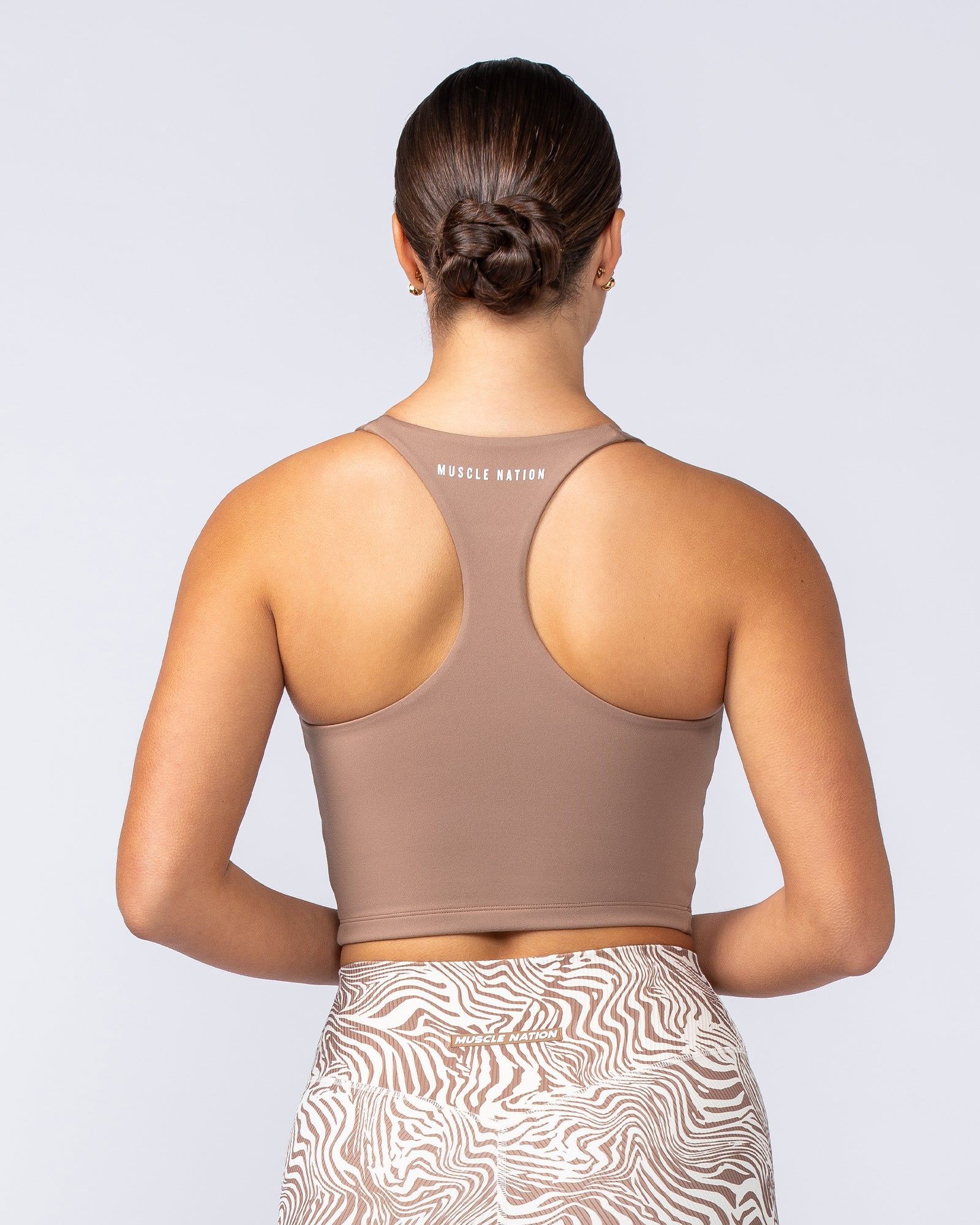 Limitless Cropped Active Tank - Cinnamon-Singlets & Tanks-XXS-112412CINN-XXS-MNAPPRL33019-5-Muscle Nation