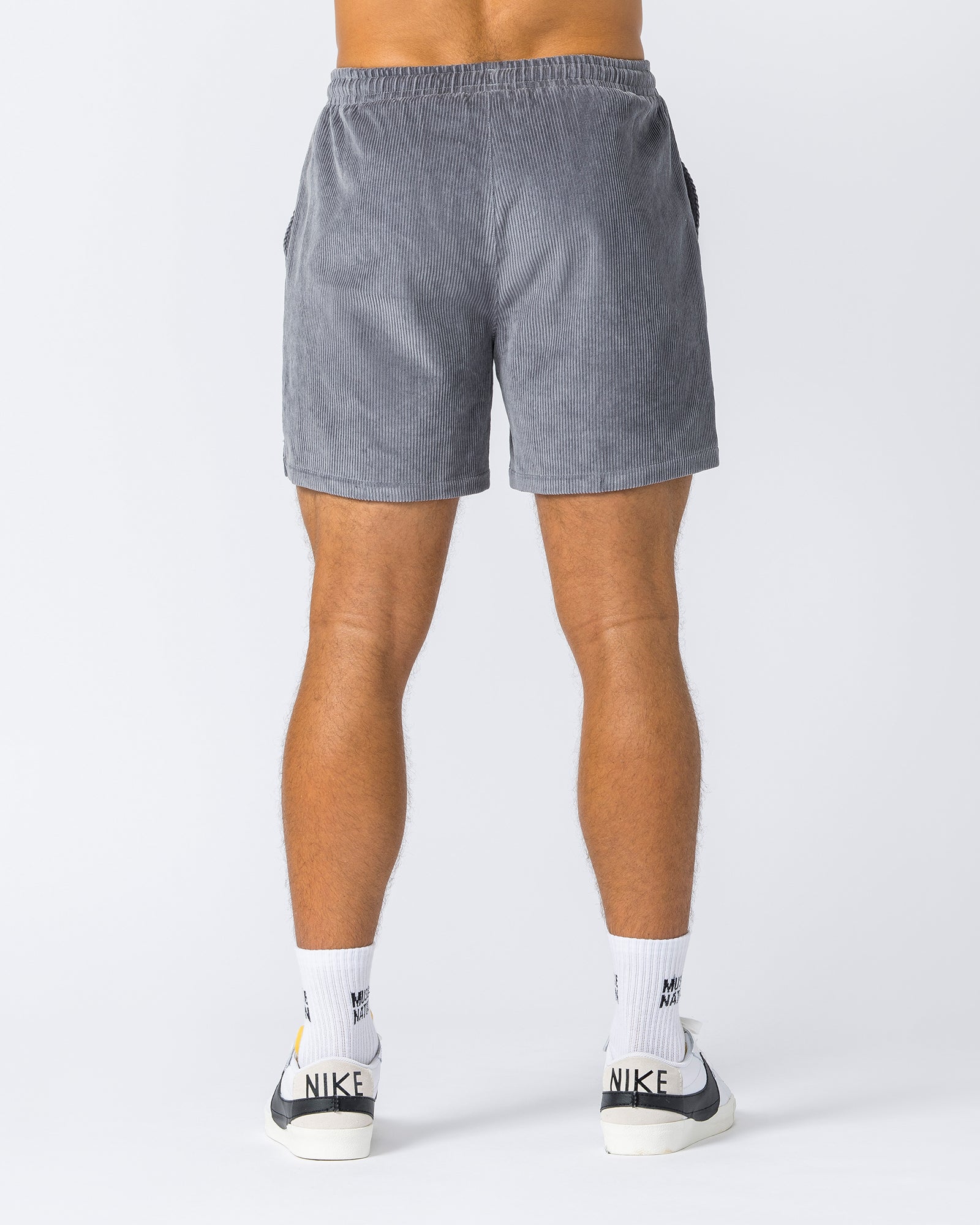 Daily Corduroy Shorts - Light Grey-Shorts-S-042347LTGRY-S-MNAPPRL28584-5-Muscle Nation
