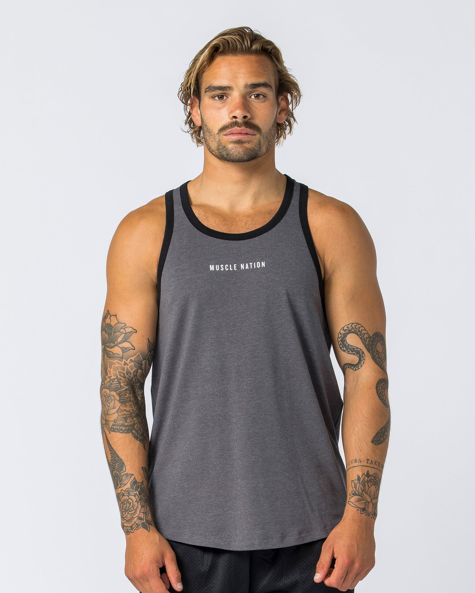 Striker Y Back Singlet - Mid Grey Marl-Singlets & Tanks-S-112363MDGRML-S-MNAPPRL28230-4-Muscle Nation