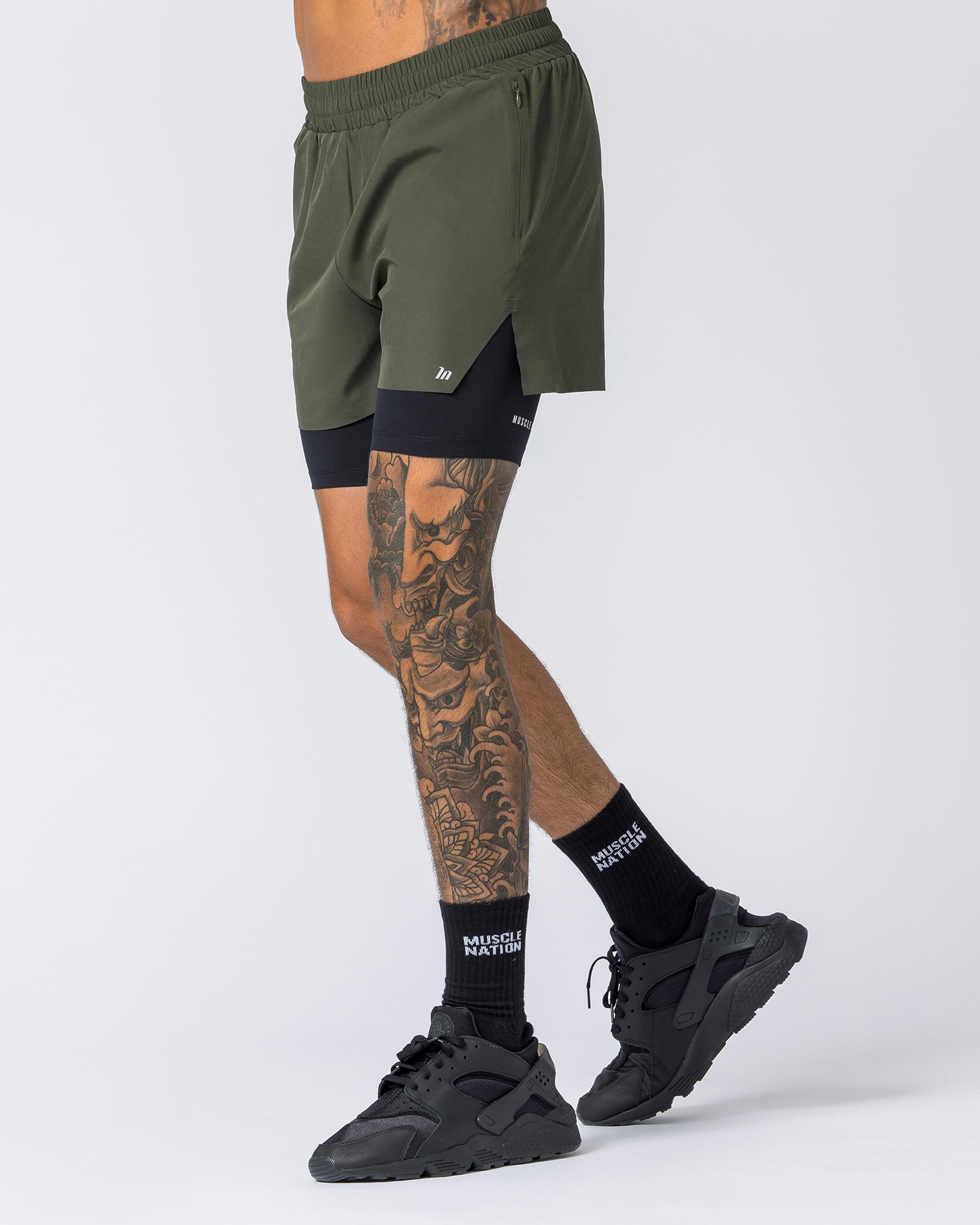 Replay 3" Shorts - Dark Khaki-Shorts-S-112346DKHAKI-S-MNAPPRL28084-3-Muscle Nation