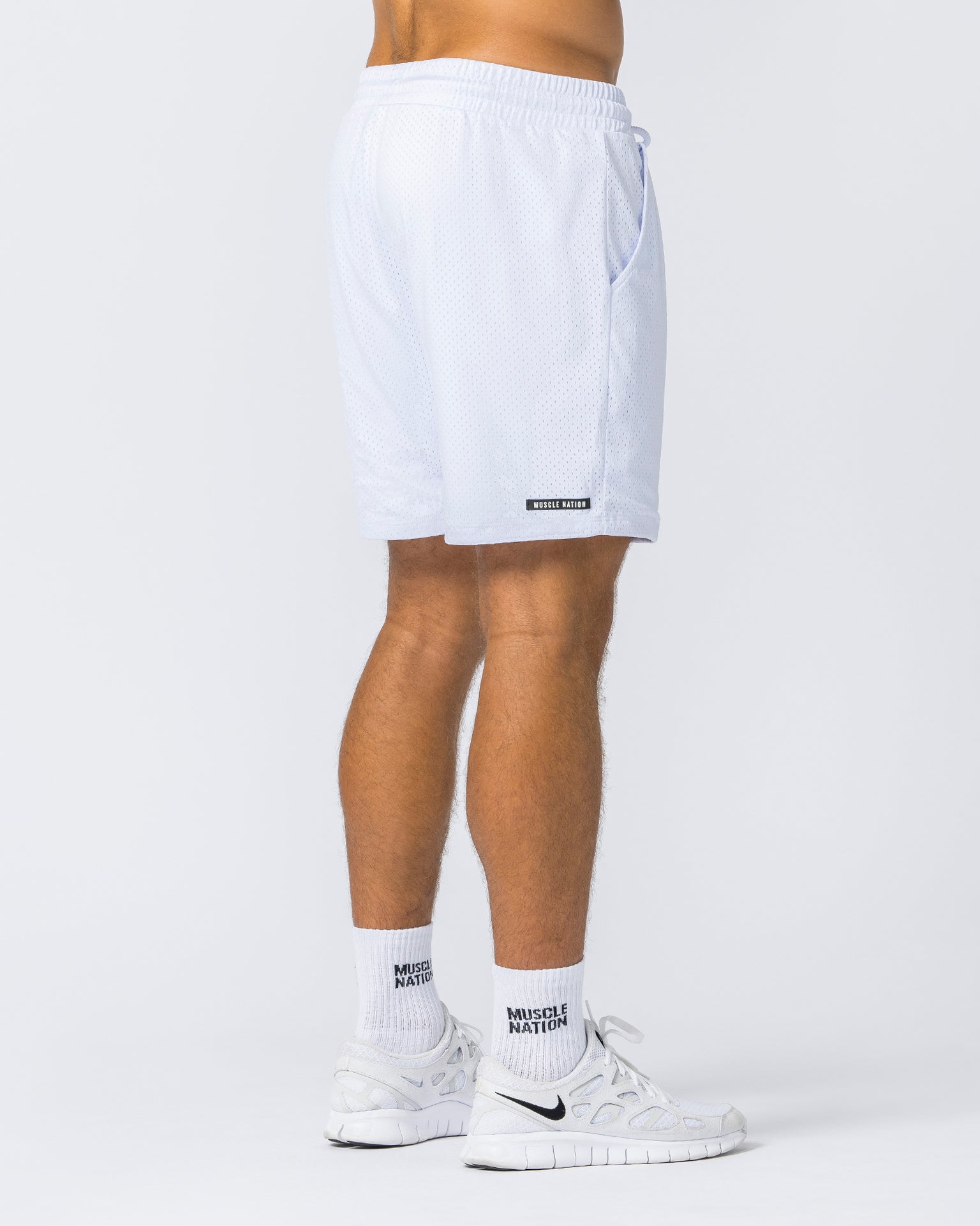 Lay Up 5" Shorts - White-Shorts-S-022304WHT-S-MNAPPRL21273-4-Muscle Nation