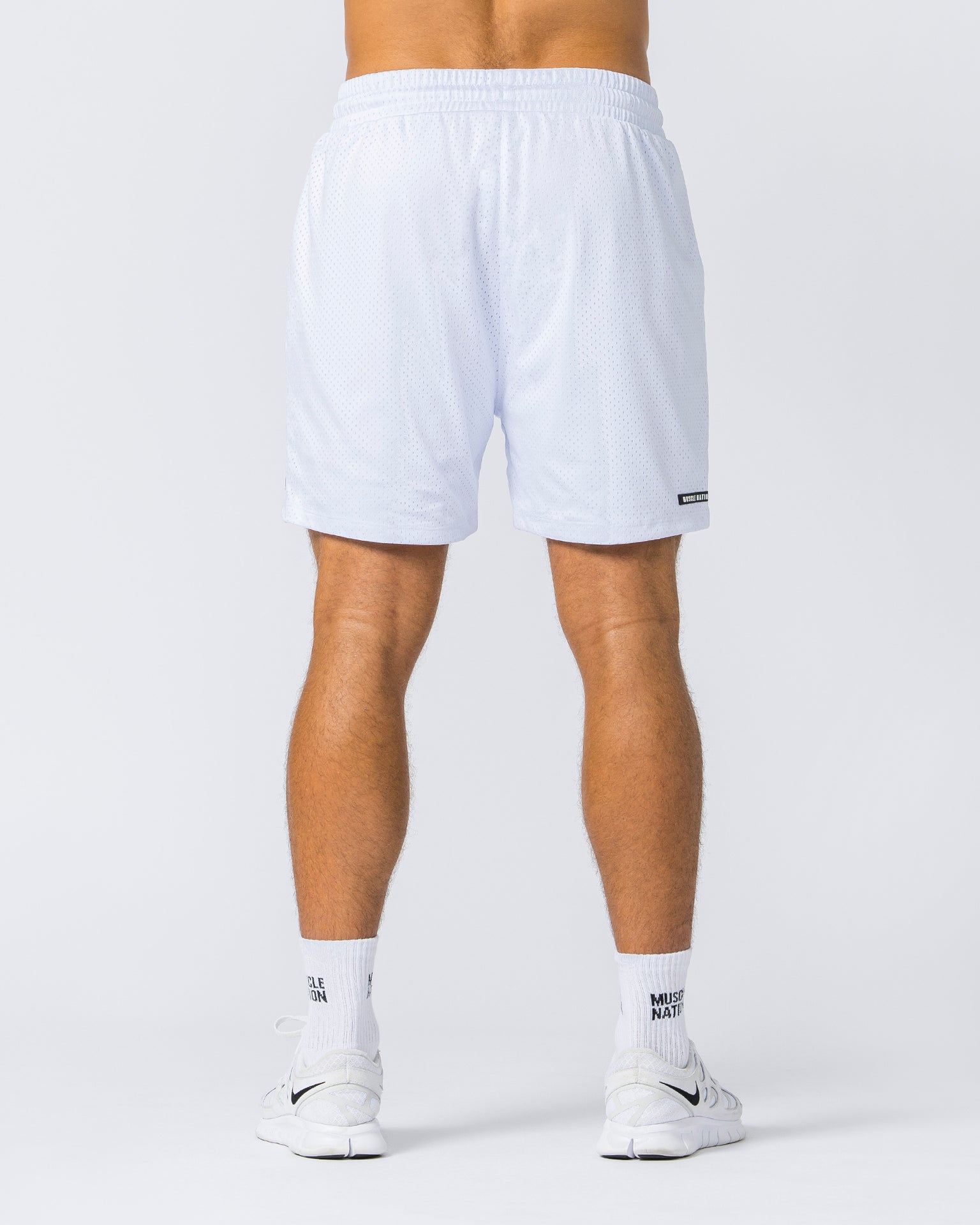 Lay Up 5" Shorts - White-Shorts-S-022304WHT-S-MNAPPRL21273-5-Muscle Nation