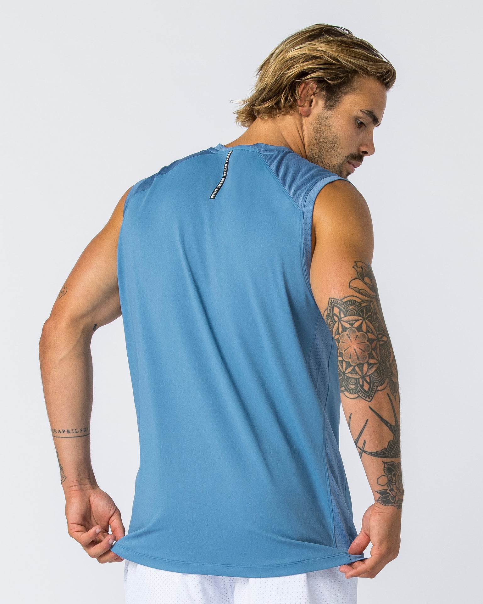 Ventilation Tank - Elemental Blue-Singlets & Tanks-S-112357ELEMBLU-S-MNAPPRL28184-4-Muscle Nation