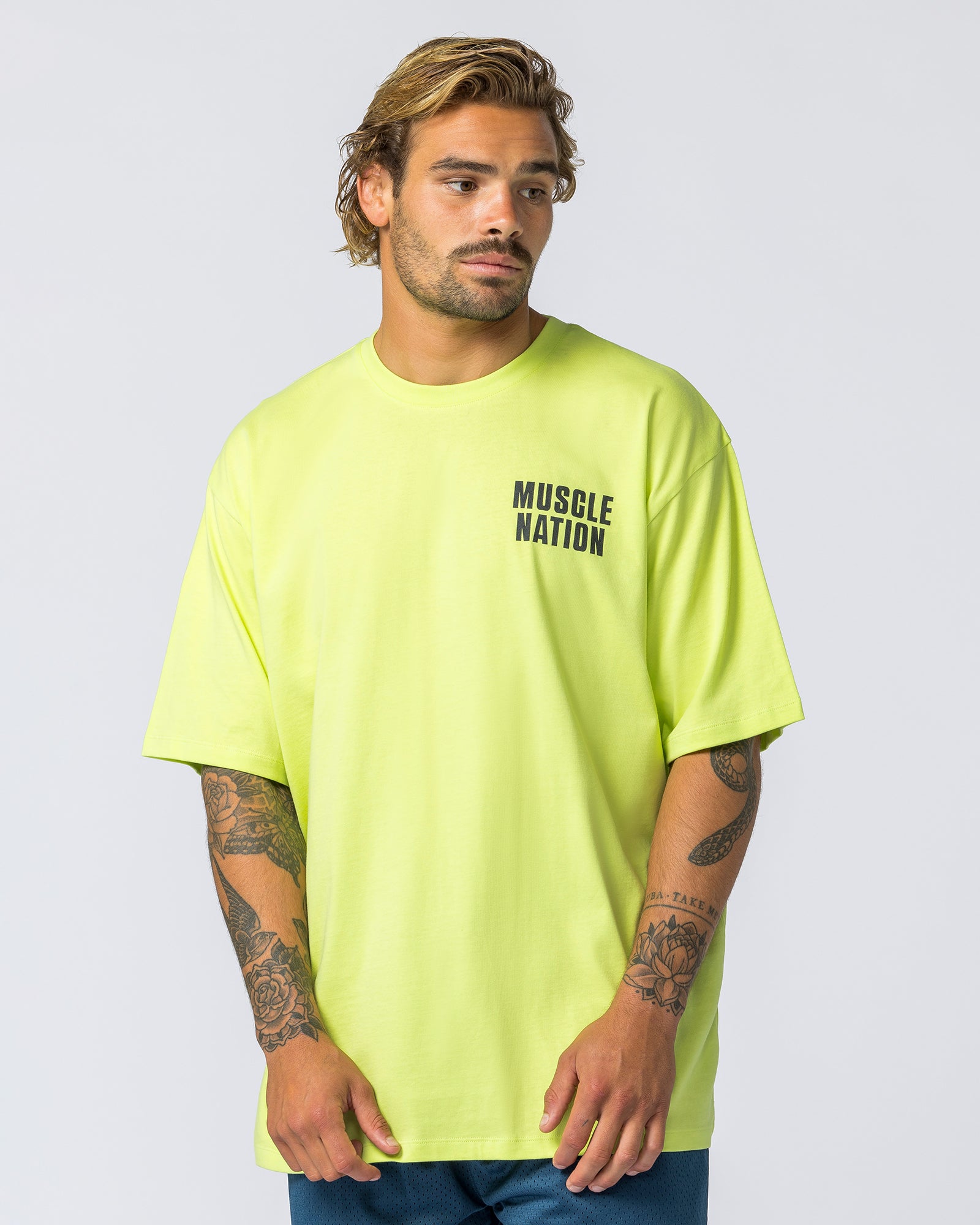 Clique Oversized Tee - Pale Cyber Lime-T-Shirts-XS-112341PLCYLM-XS-MNAPPRL28622-3-Muscle Nation