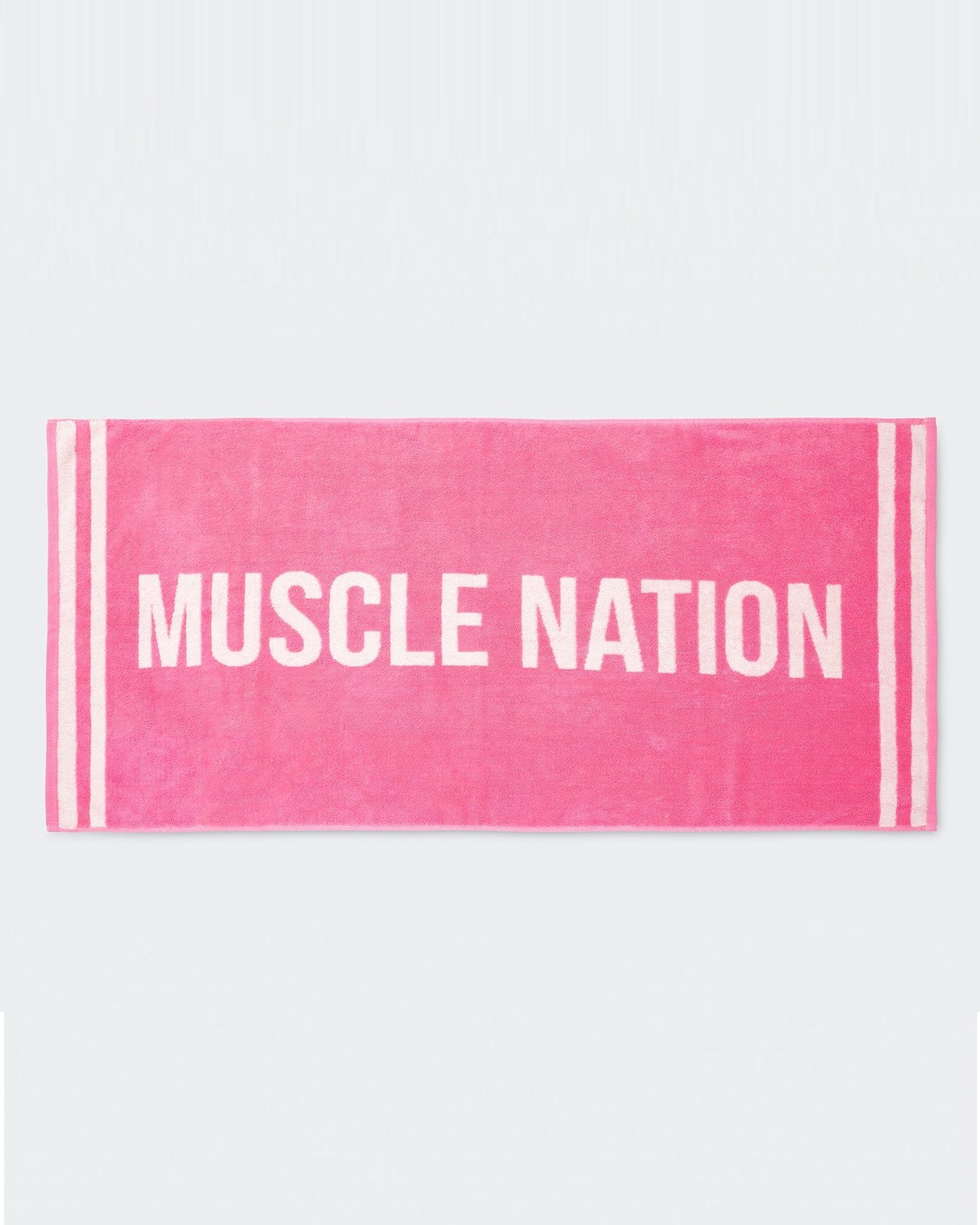Gym Towel - Hollywood Pink/ White-Accessories-Hollywood Pink/ White-ACC1124144HWPKWHT-ONE-MNAPPRL32745-2-Muscle Nation
