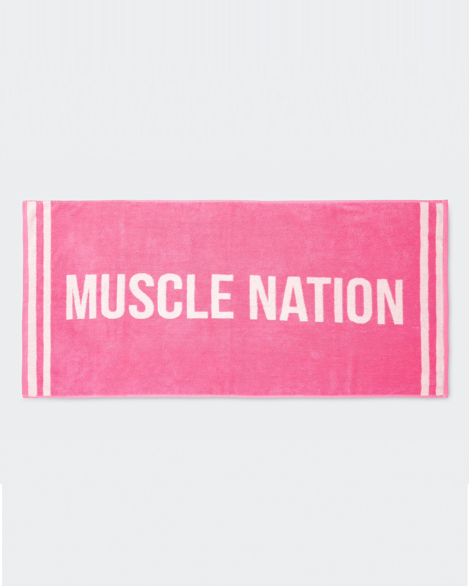 Gym Towel - Hollywood Pink/ White-Accessories-Hollywood Pink/ White-ACC1124144HWPKWHT-ONE-MNAPPRL32745-2-Muscle Nation