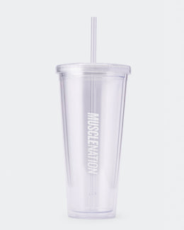 650ml Straw Cup - Clear-Accessories-one-ACC1124185CLR-one-MNAPPRL34576-1-Muscle Nation