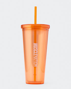 650ml Straw Cup-Accessories-Orange-ACC1124185ORNG-ONE-MNAPPRL32748-1-Muscle Nation