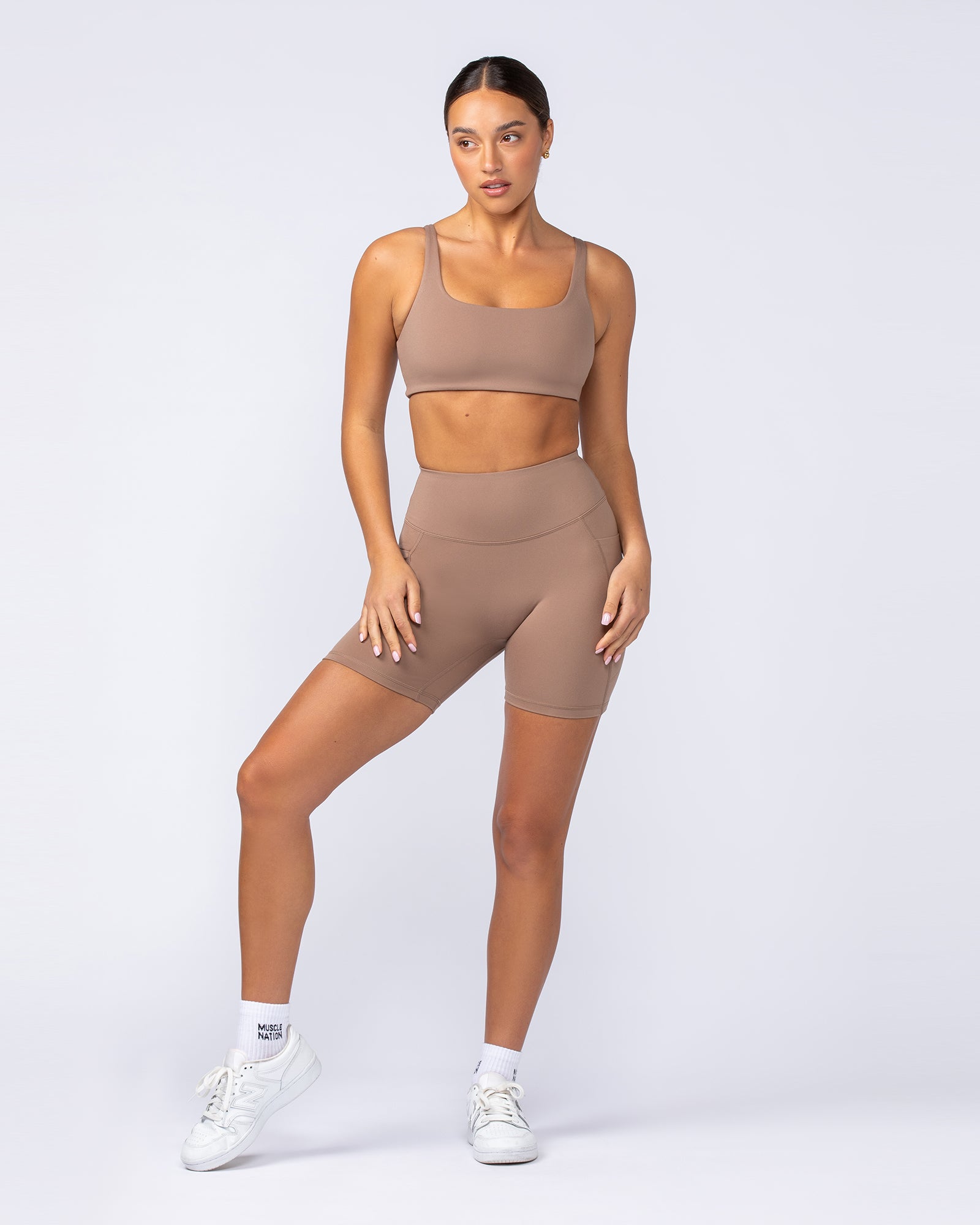 Fundamental Bra - Cinnamon-Sports Bras-XXS-112410CINN-XXS-MNAPPRL33001-5-Muscle Nation