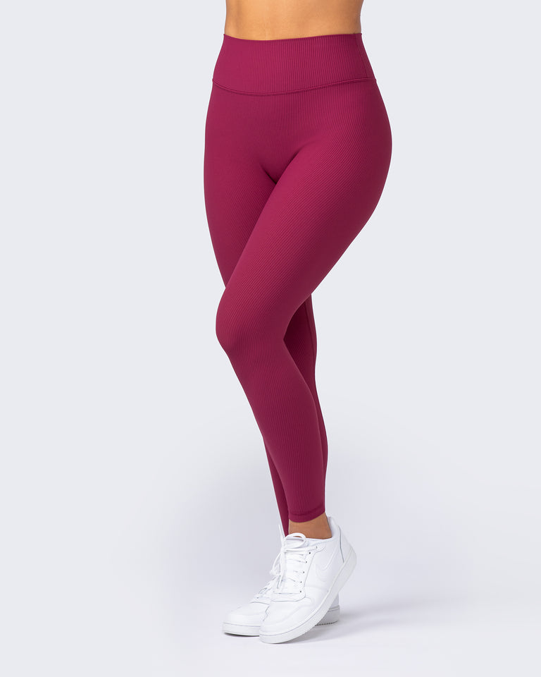 Zero Rise Rib Ankle Length Leggings - Rose Bud-Leggings-XXS-112498ROSBUD-XXS-MNAPPRL34108-4-Muscle Nation